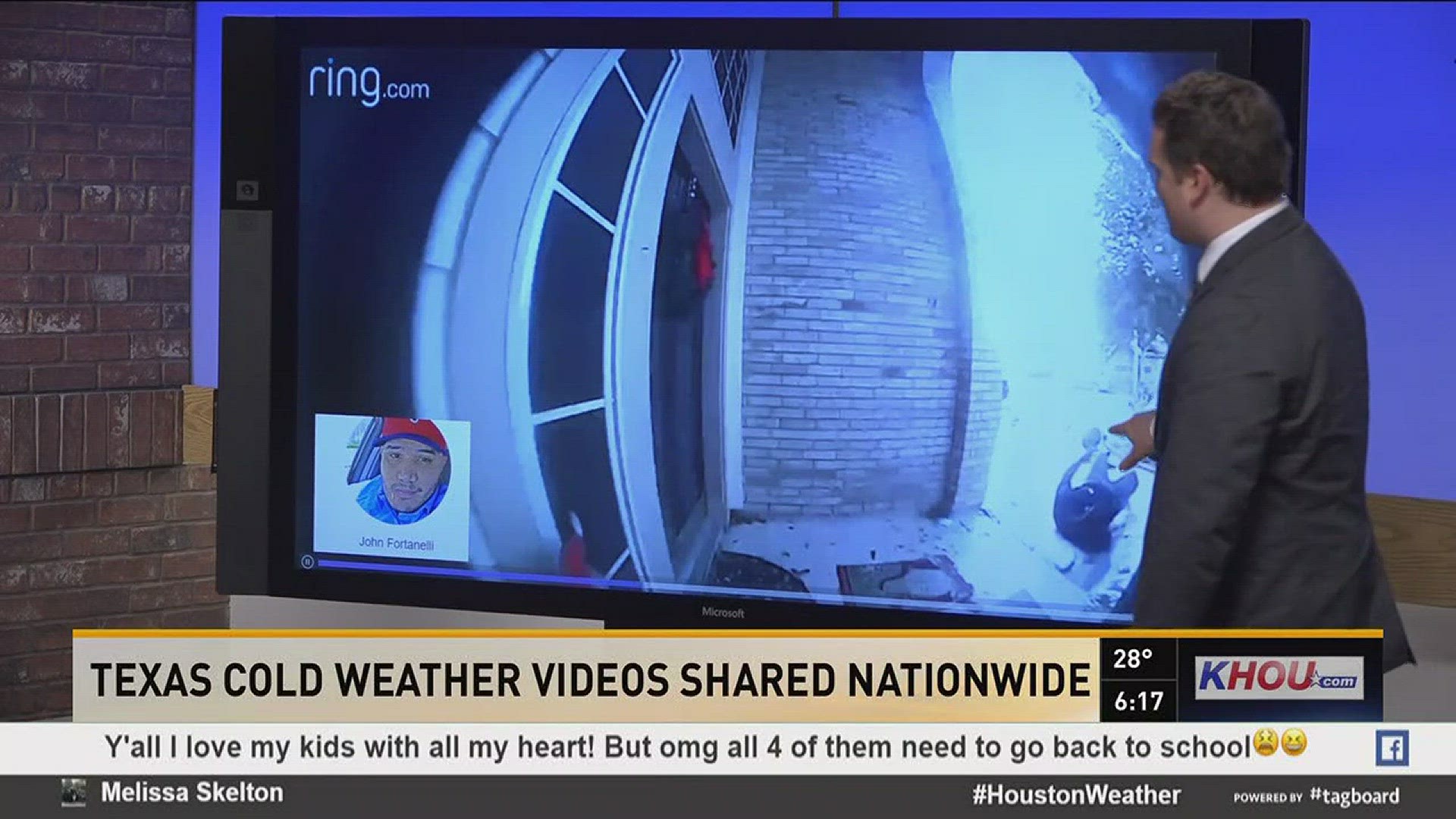 KHOU 11's Doug Delony shows off a few of the viral videos from the chilly weather across Texas
