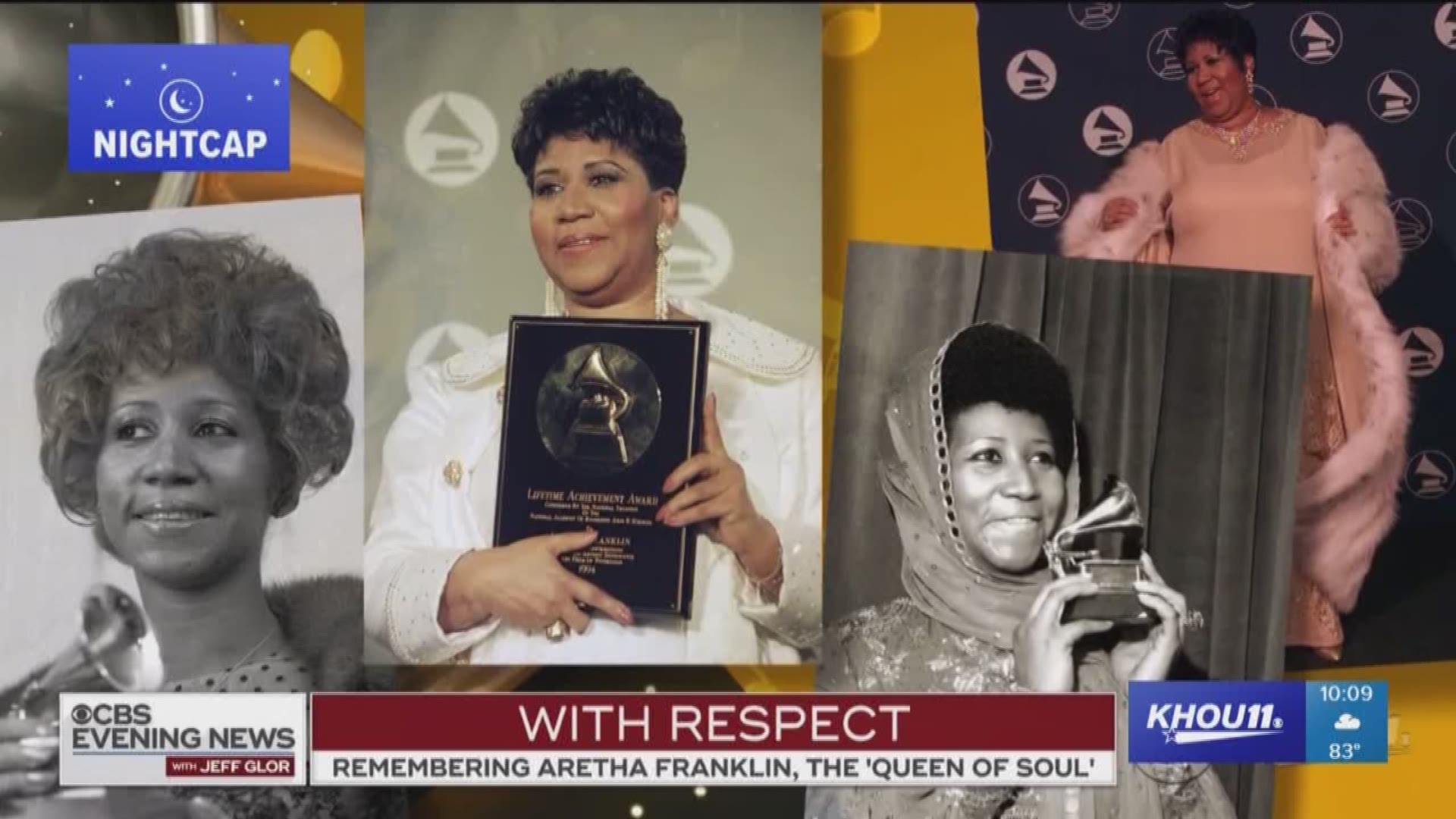 Remembering the incomparable "Queen of Soul" Aretha Franklin, plus other top stories on Aug. 16, 2018, in your nightcap.
