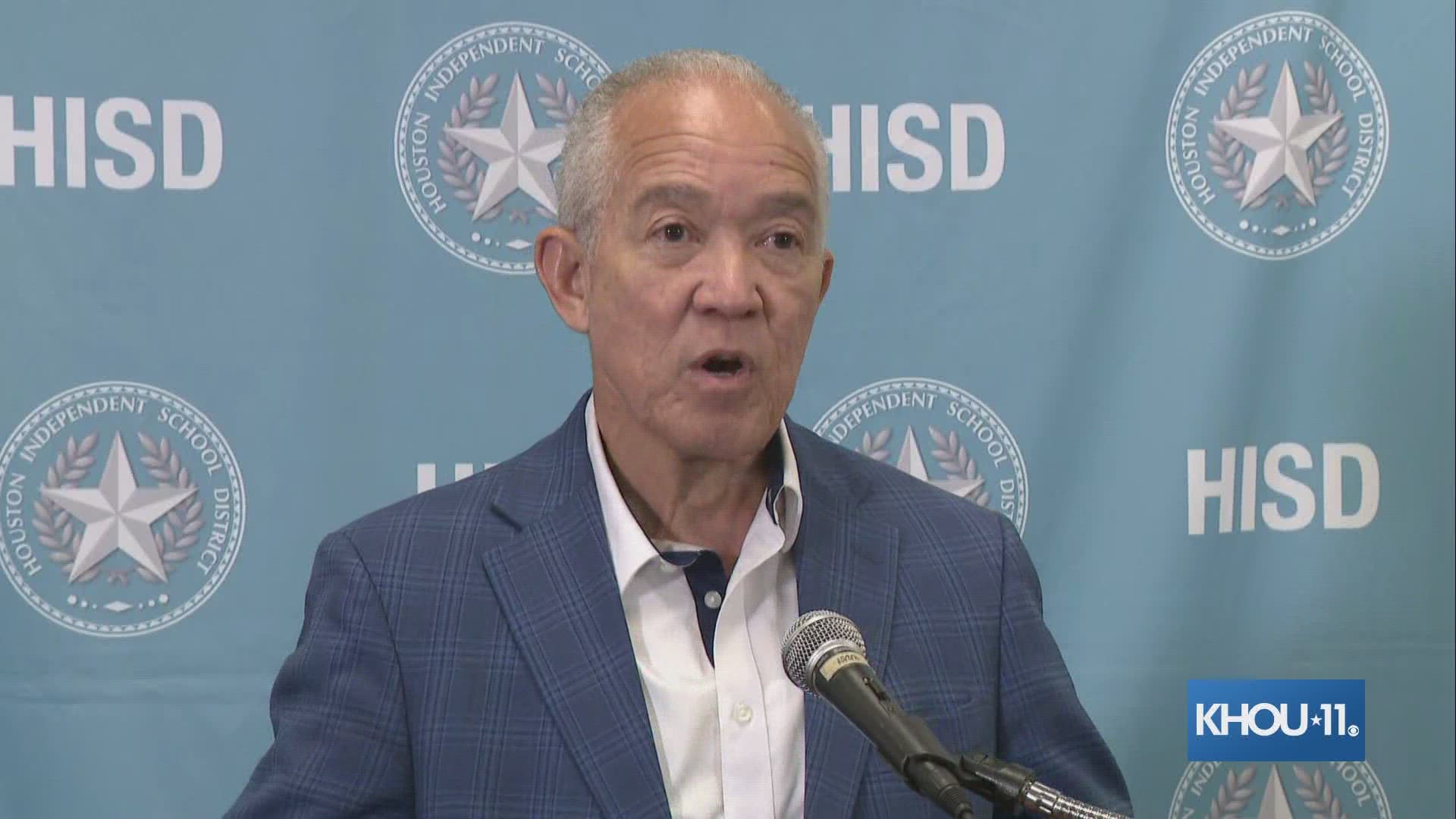 Newly appointed HISD Superintendent Mike Miles answered questions Friday morning in his first press conference.