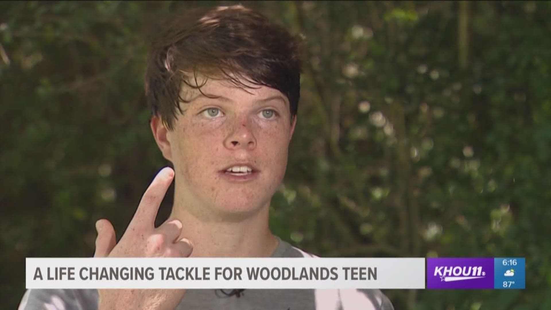 A teen in The Woodlands was doing what he loved when his life changed in an instant.