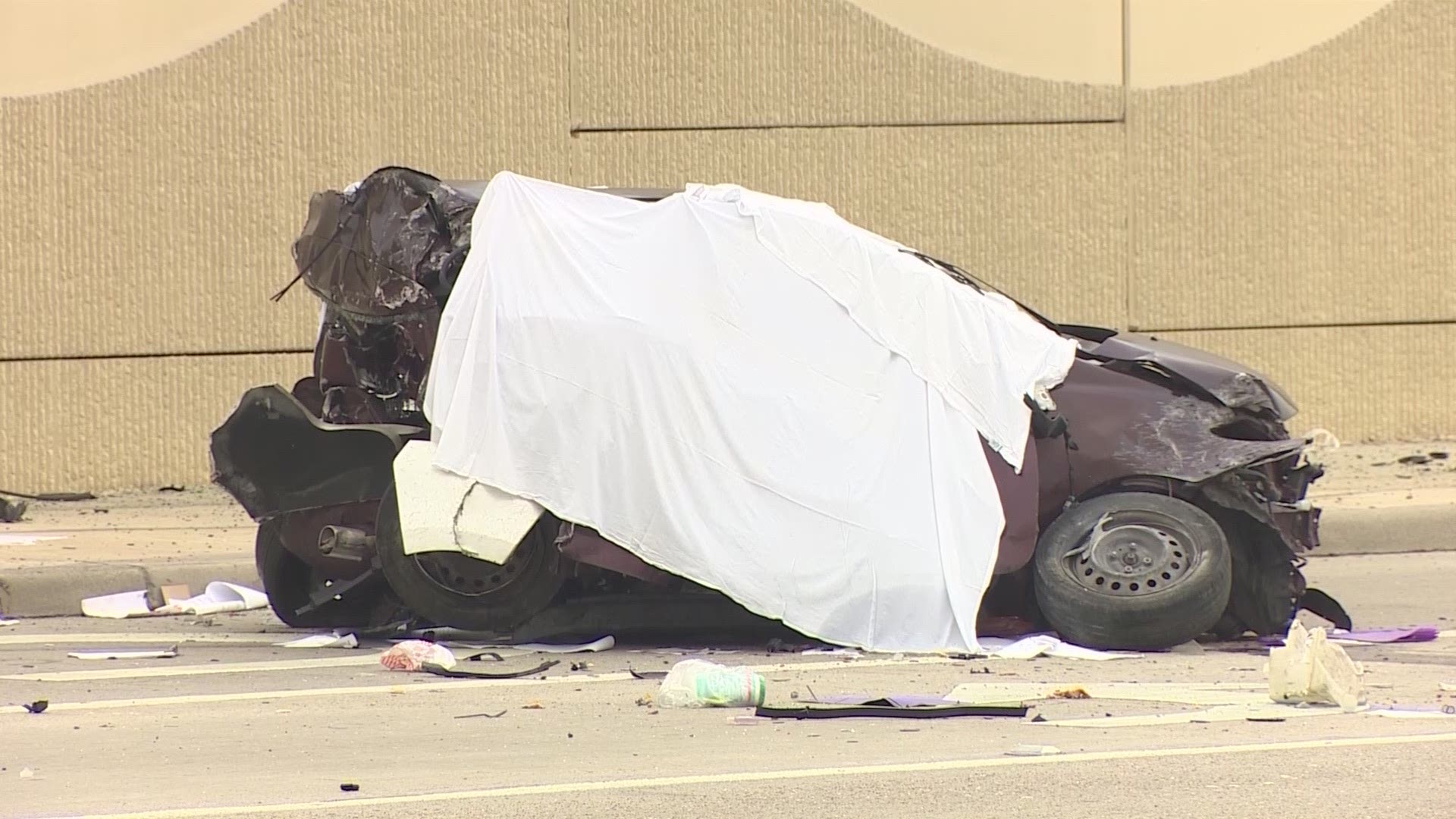 A woman and an infant child were killed in a two-vehicle collision involving a suspected drunk driver along the Gulf Freeway in southeast Houston Wednesday morning.