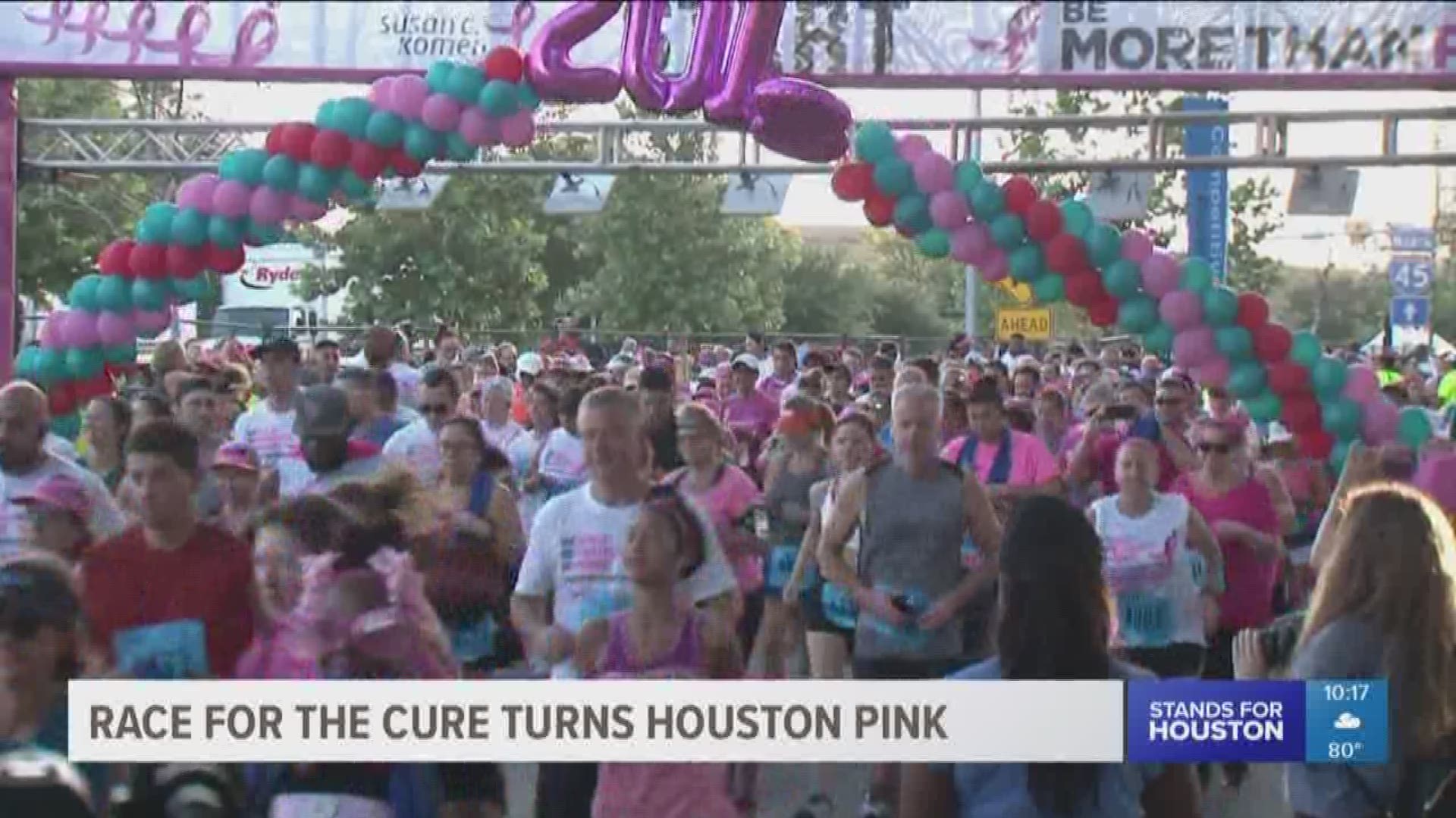 Runners turned Houston pink for the Susan G. Komen 'Race for the Cure.' This marks the 28th year for the race in Houston.