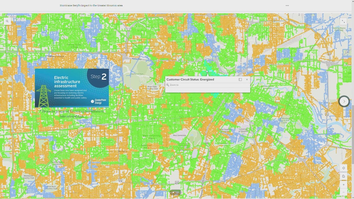 Tracking Power Outages Centerpoint Releases Restoration Map Meant To