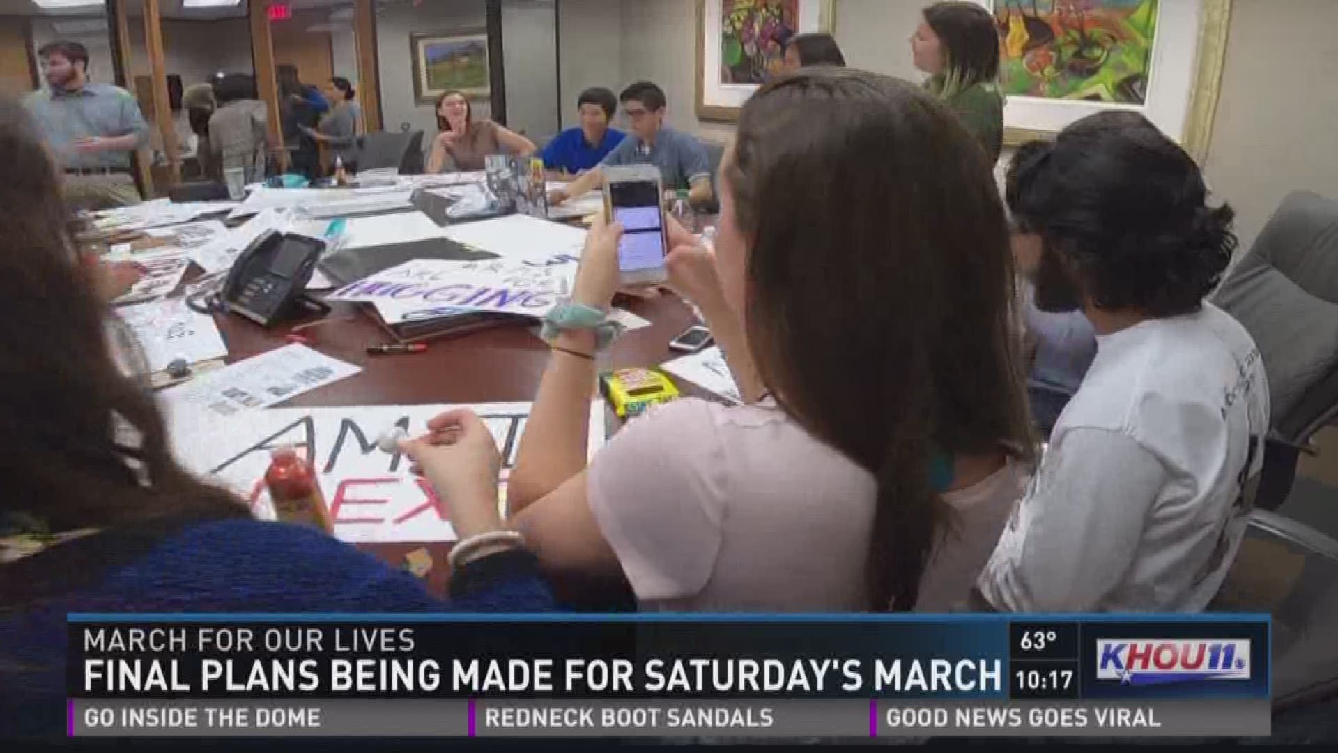 The final plans are being made for Saturday's 'March for Our Lives in Houston, an event organized by students. 