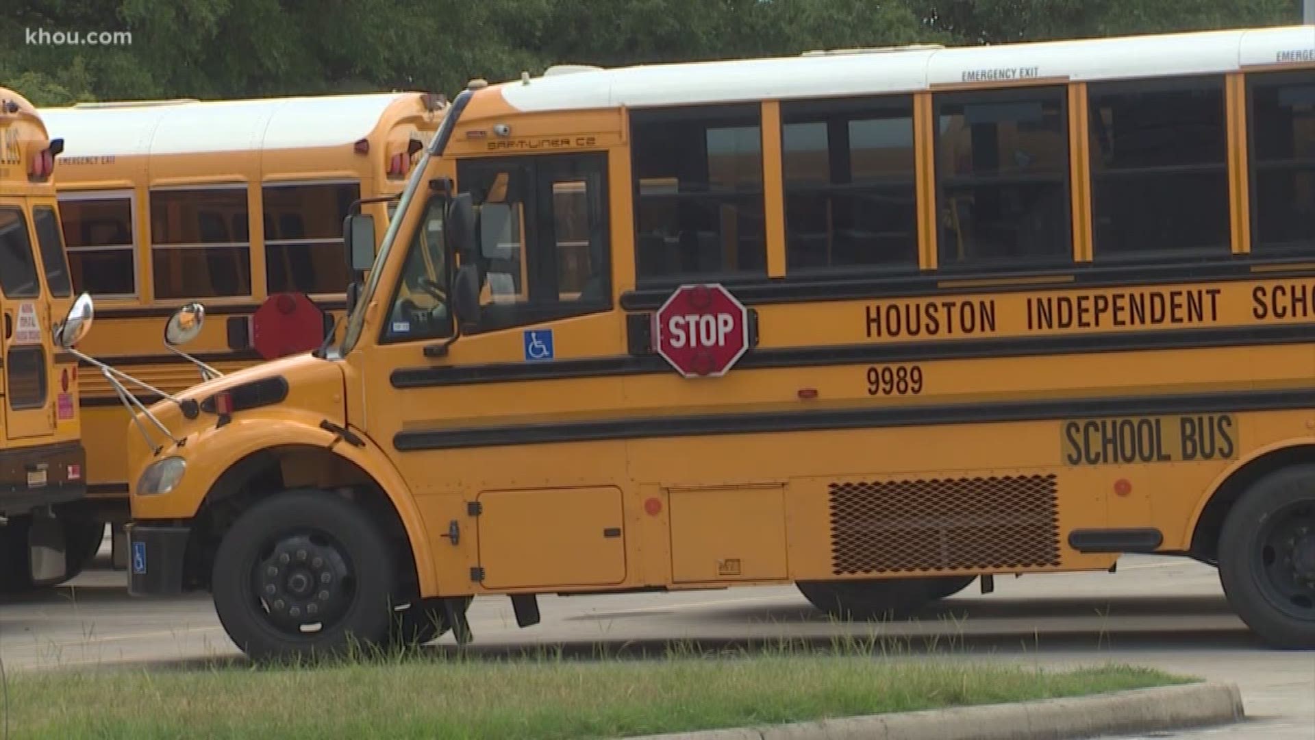 We answer KHOU 11 viewers' questions on school bus safety after a video of a car driving past a stopped school bus -- narrowly missing a young girl -- made its rounds in social media.