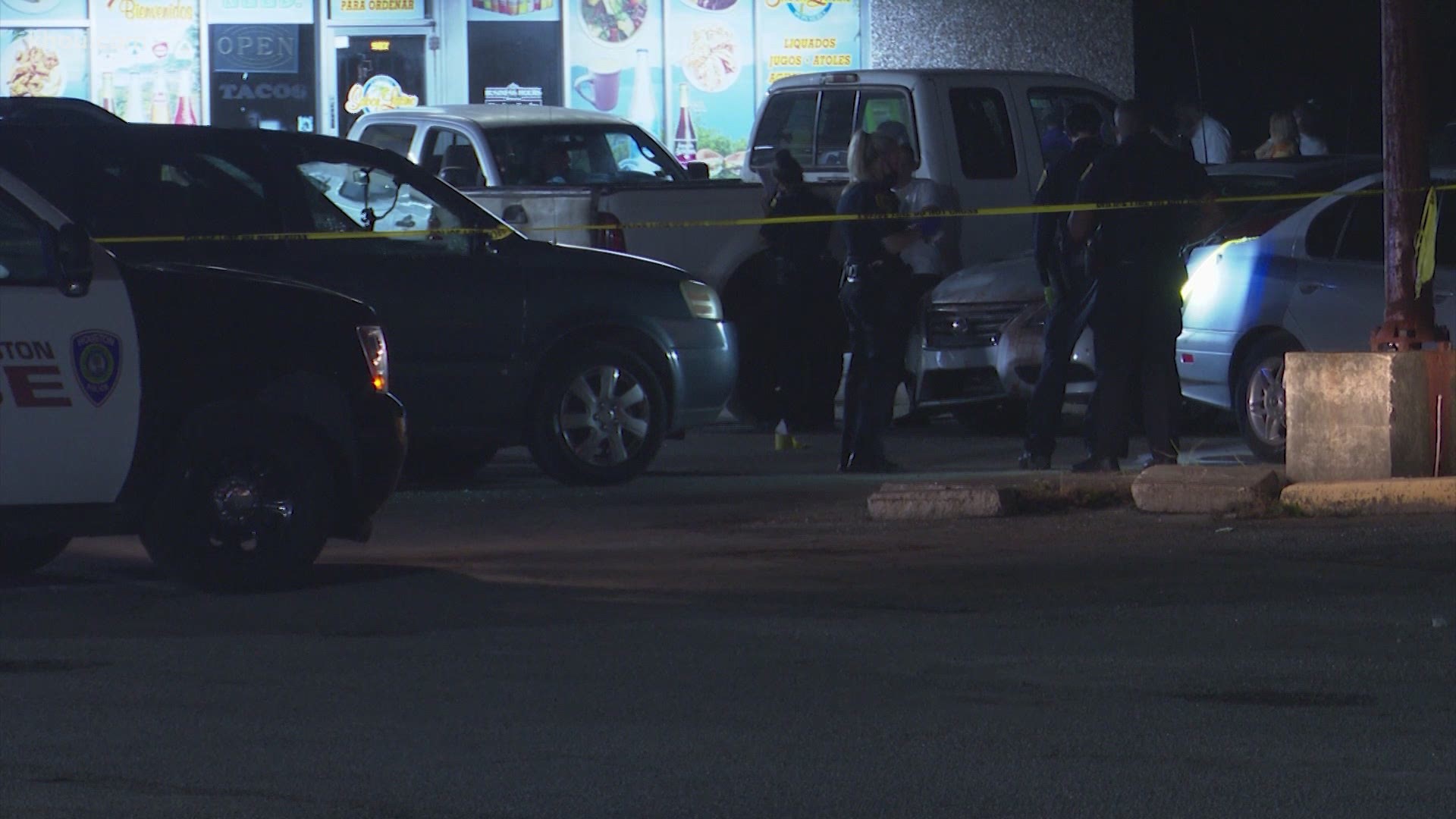 A woman and two men were shot outside of a night club in east Houston. Police are looking for the suspects involved.