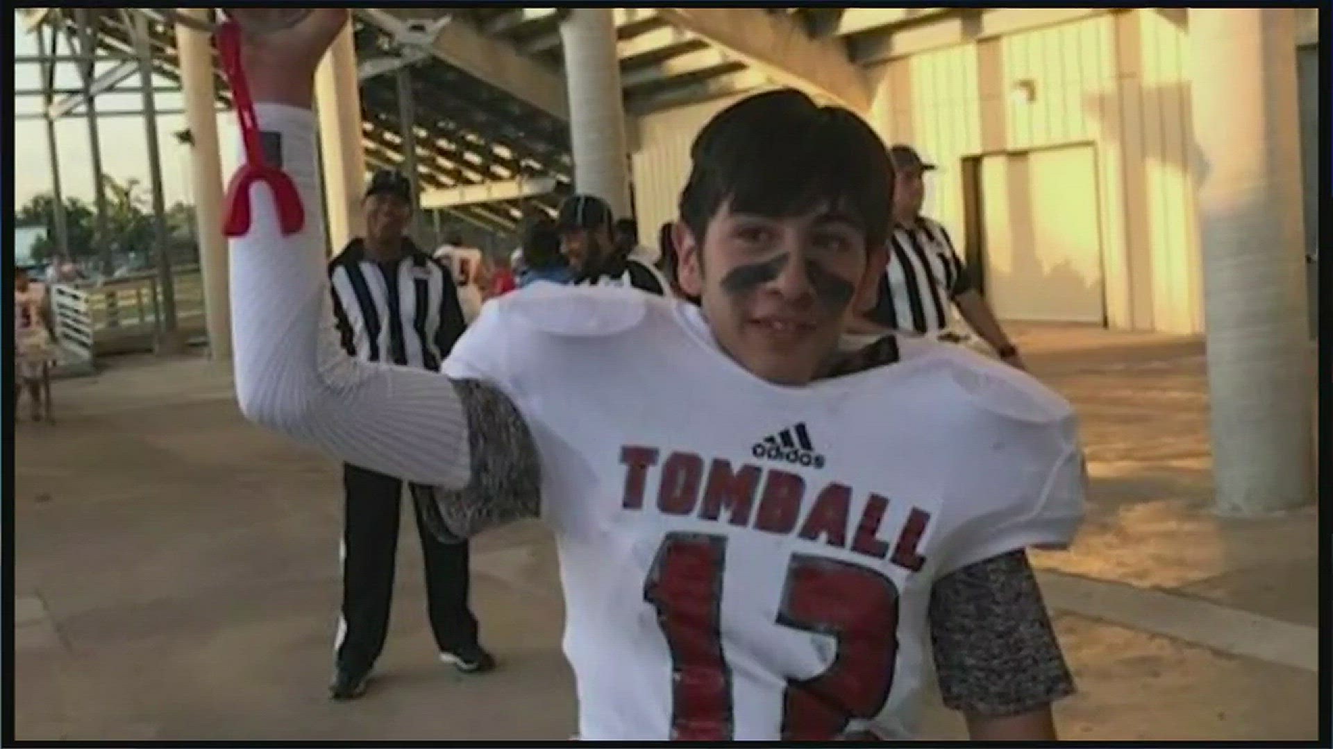 Tomball HS students competed against each other in a scrimmage, but one of them really came out a winner.