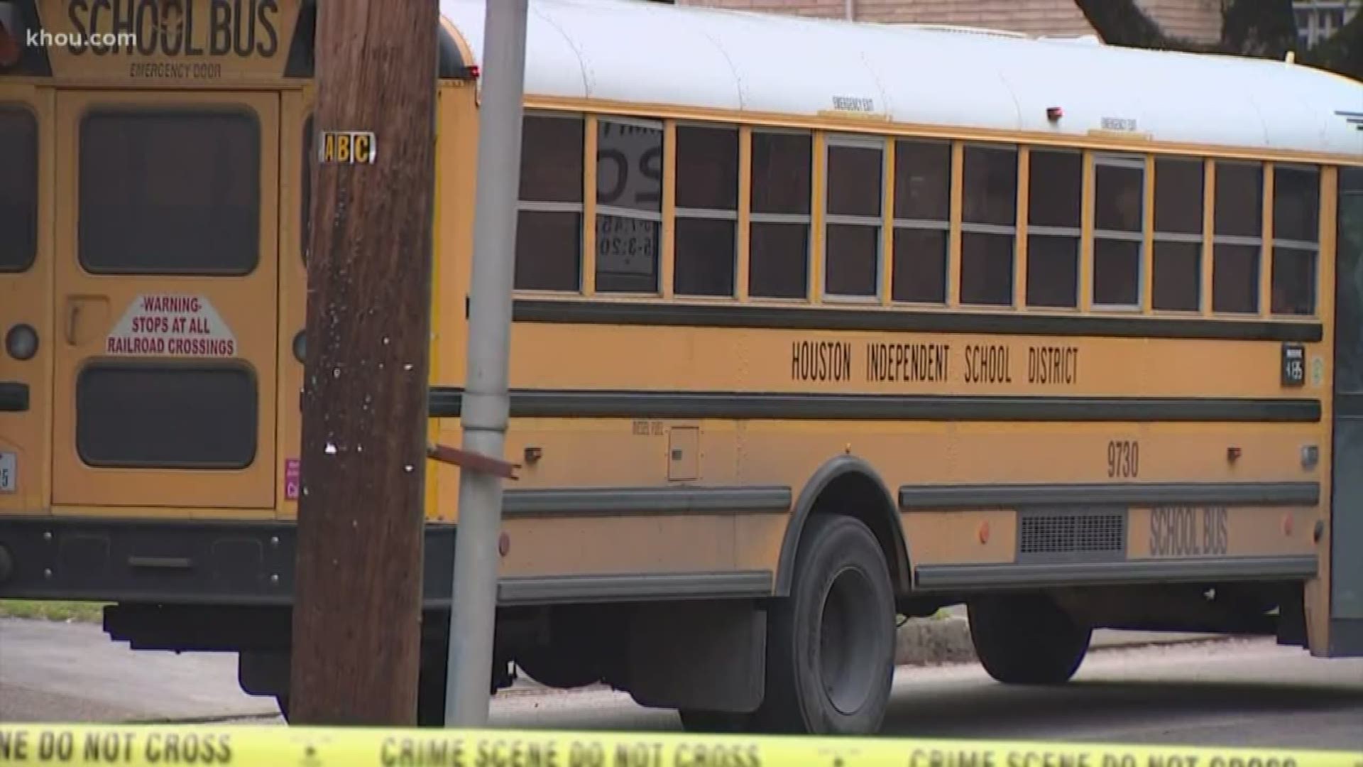 A man has died after he was hit by a school bus Thursday in the Heights.