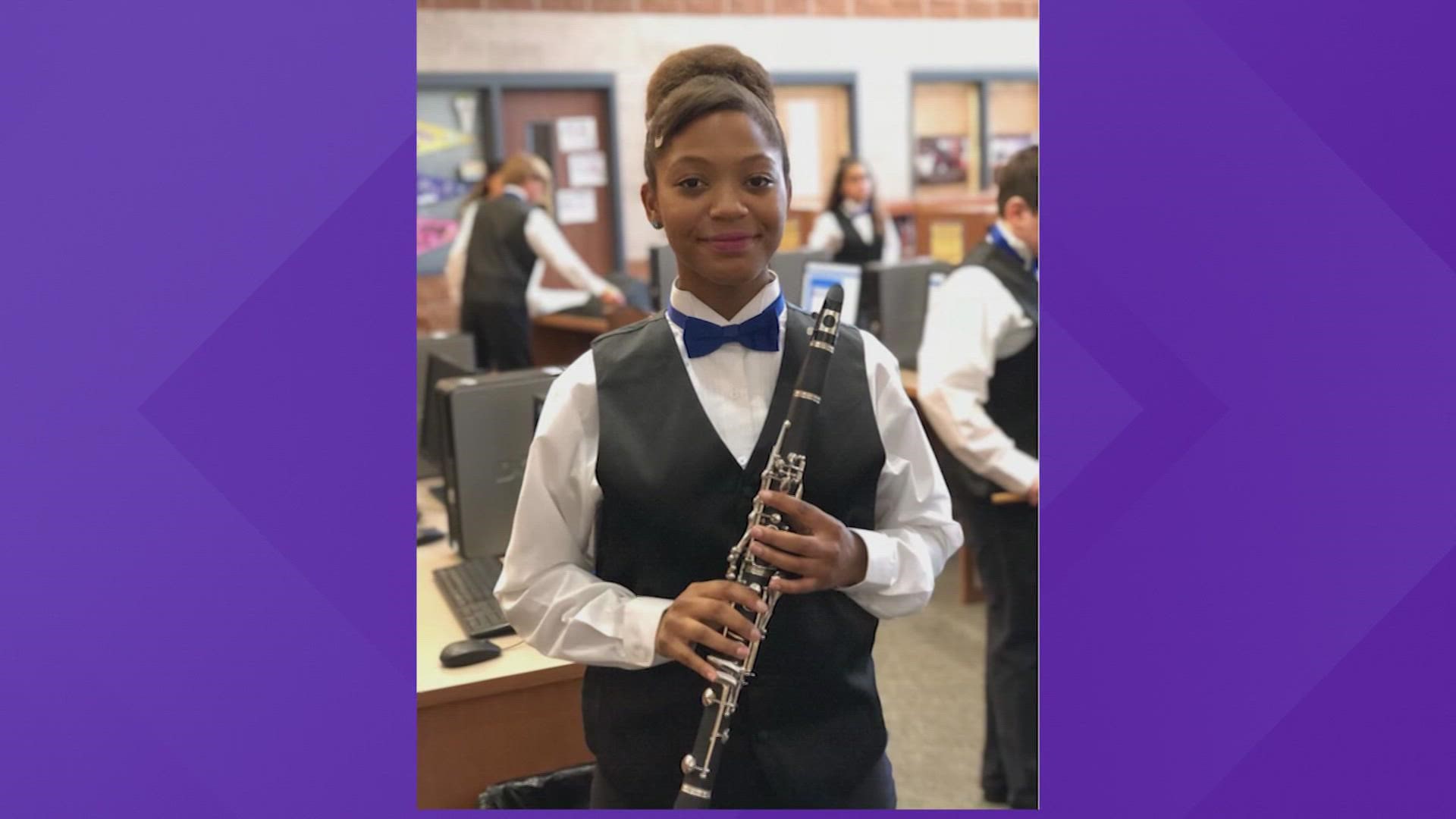 Ziyanna Jones, a member of Dickinson High School's marching band, was killed in a hit-and-run crash.