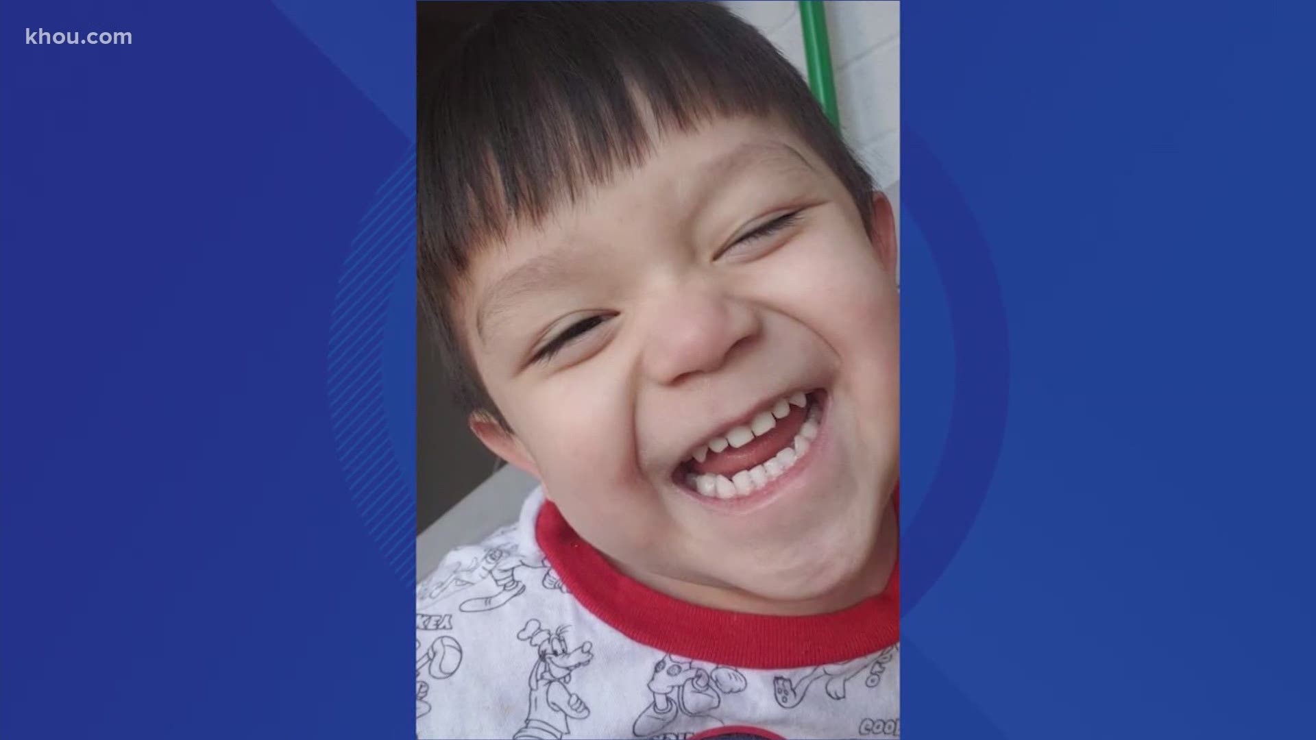3-year-old Elijah was hit when his mother's boyfriend started shooting during an argument Friday night at a residence in southeast Houston.
