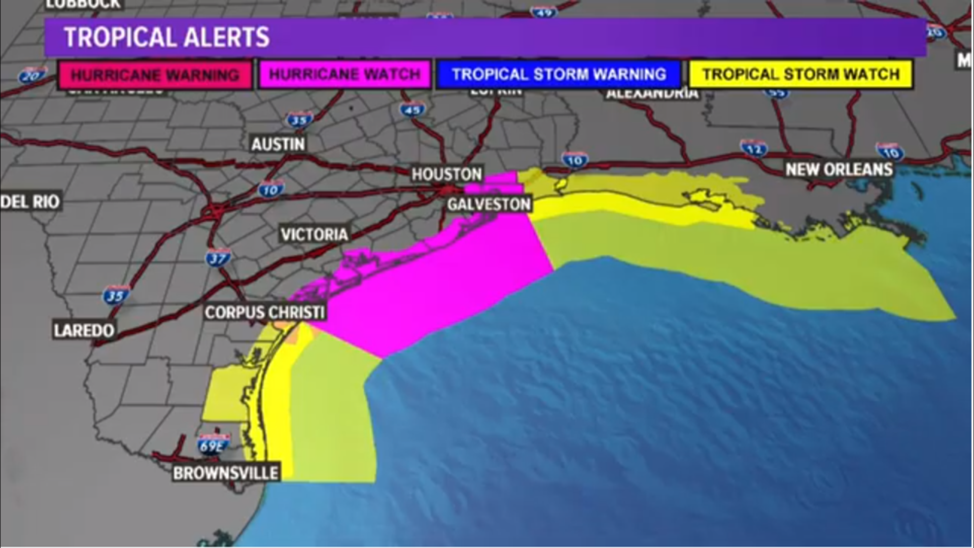 Texas residents watch Tropical Storm Beta track in Gulf of Mexico ...