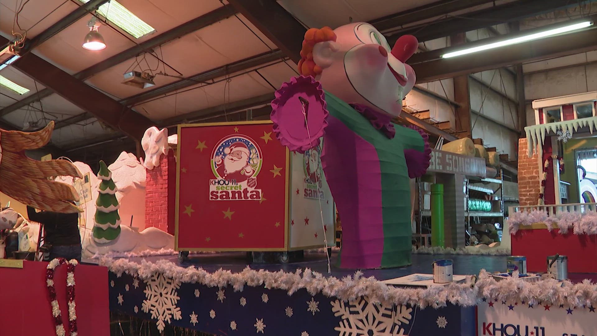 Get a sneak peek at some of the floats featured at this year's parade in downtown Houston.