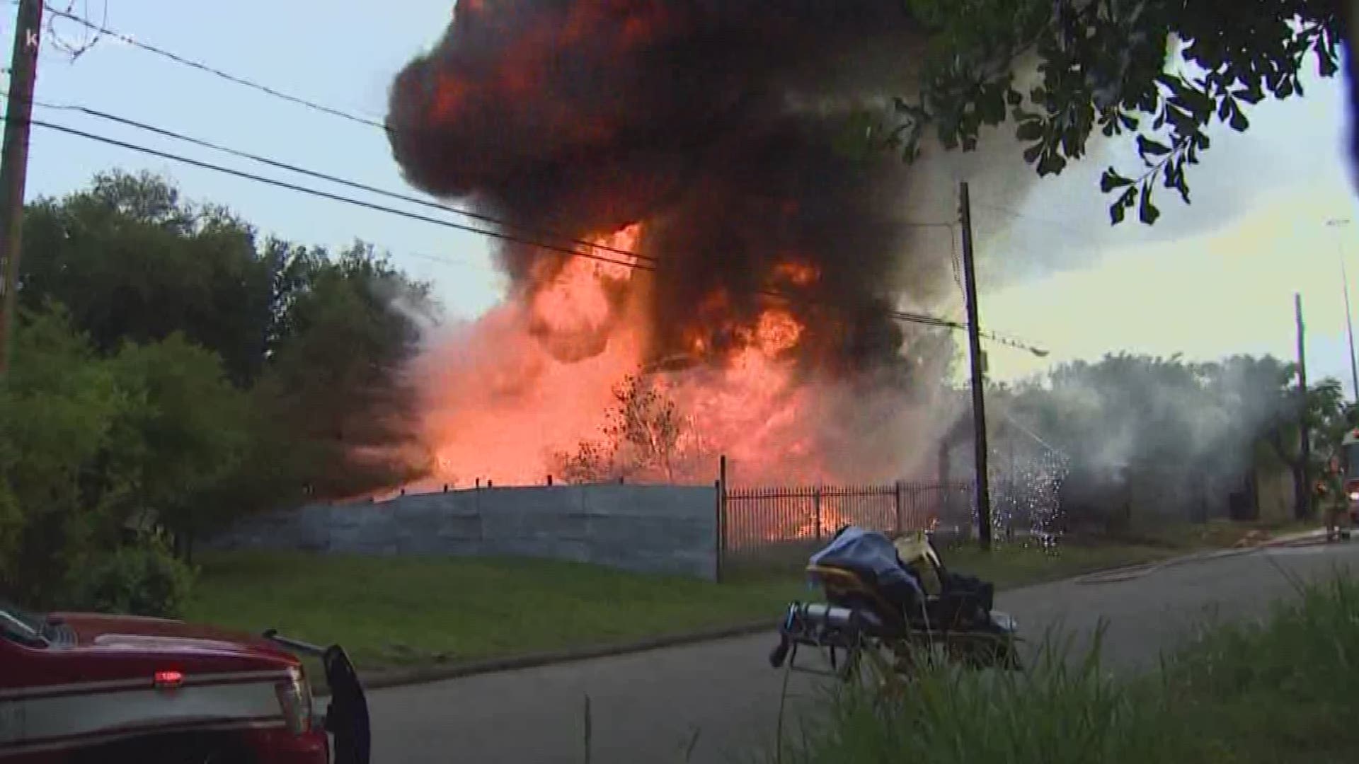 A house in Houston's east end is a total loss after a massive fire. Thankfully, no injuries were reported.