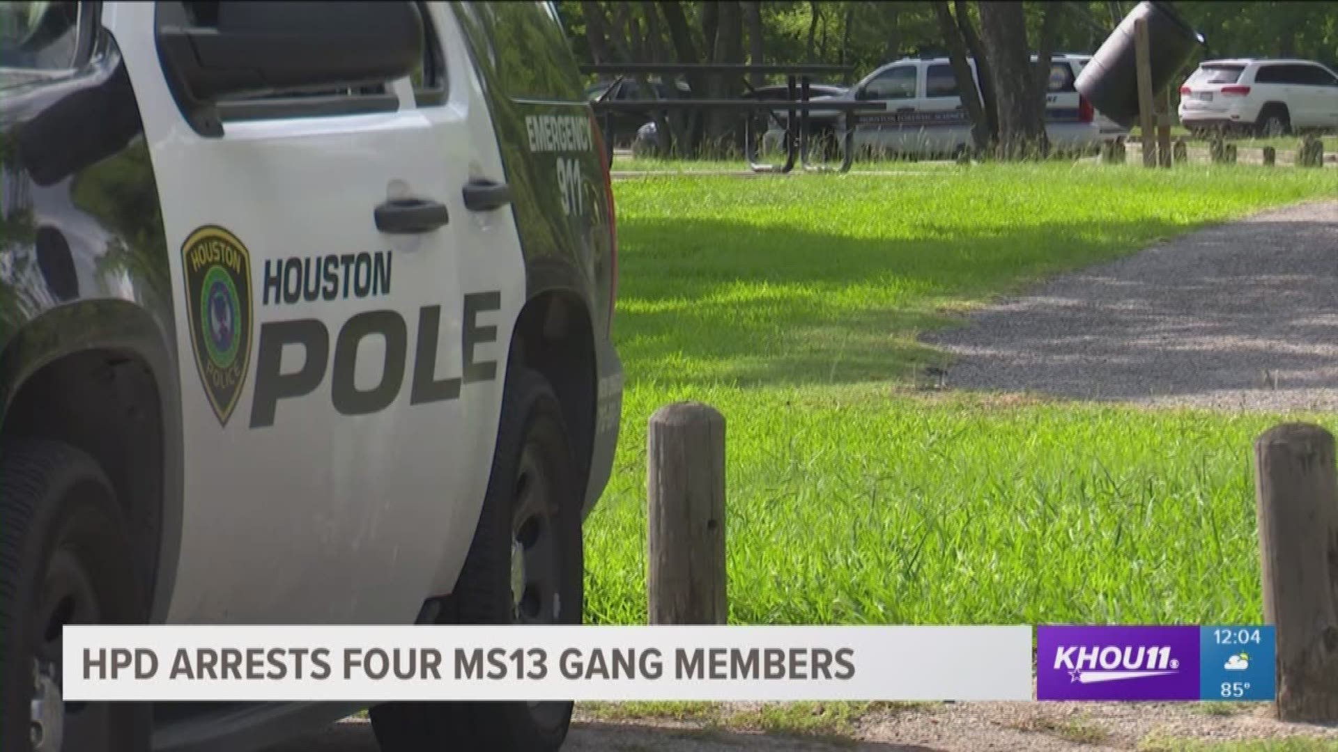 Nine MS-13 gang members are in custody and two more are wanted in connection with six murders in Harris, Galveston and Liberty counties. The victims include a juvenile girl, a fellow gang member killed with a machete and a man who was in the wrong place at the wrong time.
