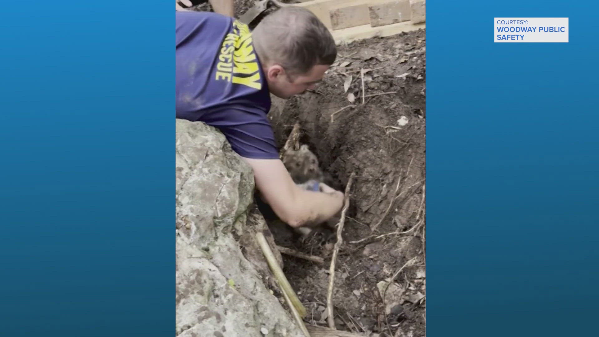 Officers help rescue dog in tunnel | khou.com