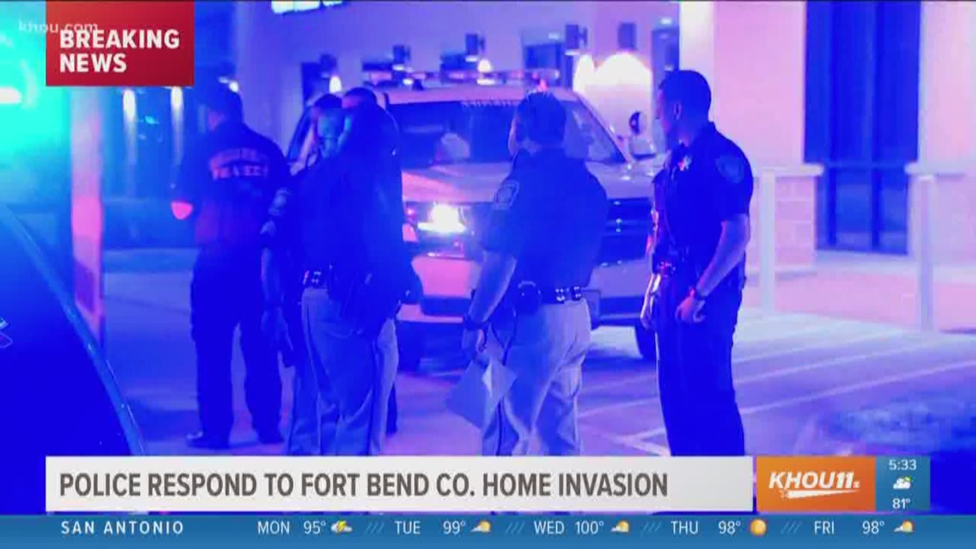 A child was among four victims in a home invasion in Fort Bend County overnight.