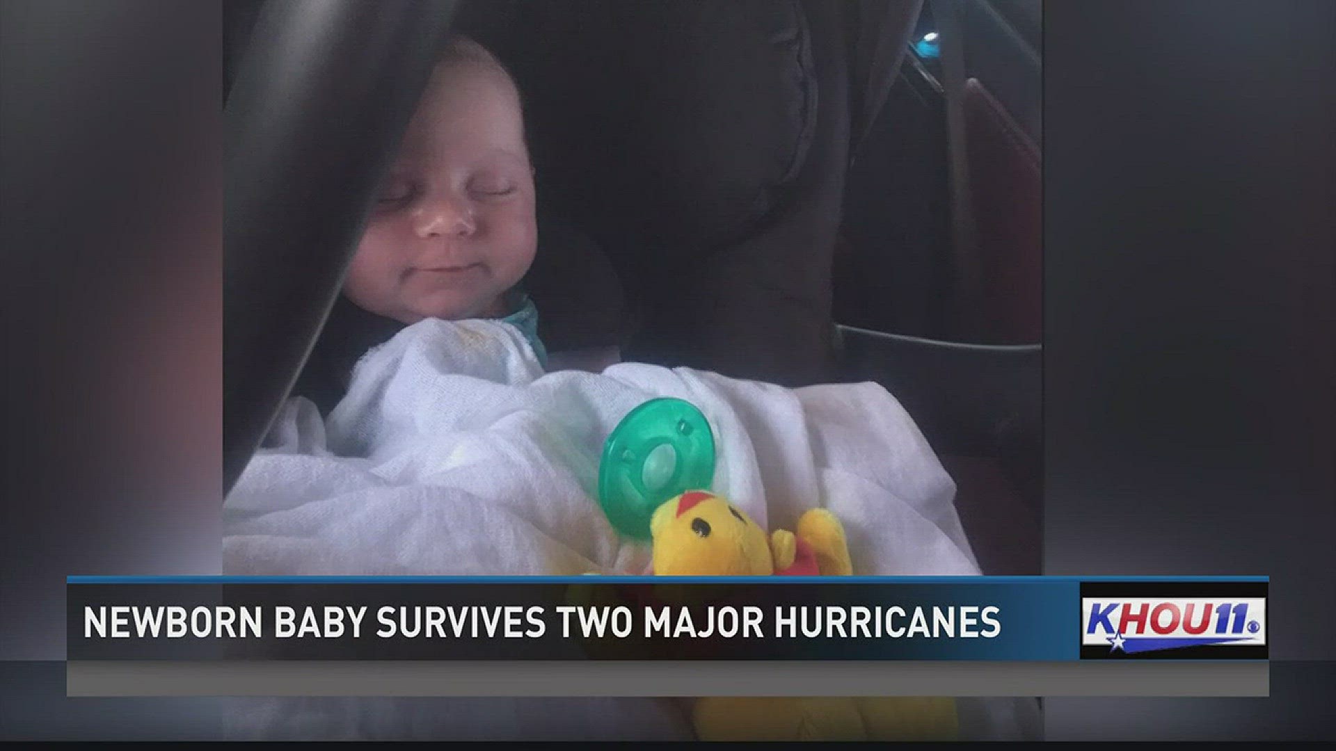 A couple fled Texas for Florida with their newborn, who has now survived two major hurricanes.