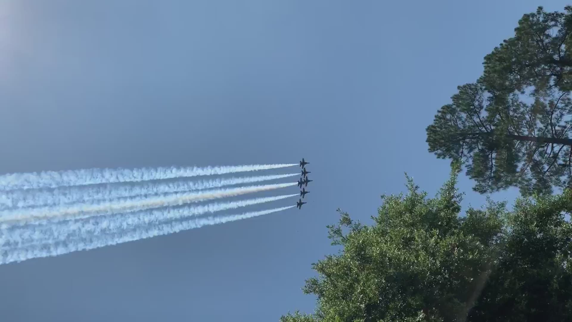 Katrina Naquin shot this video of the Blue Angels flying over her Katy-area home on May 6, 2020.