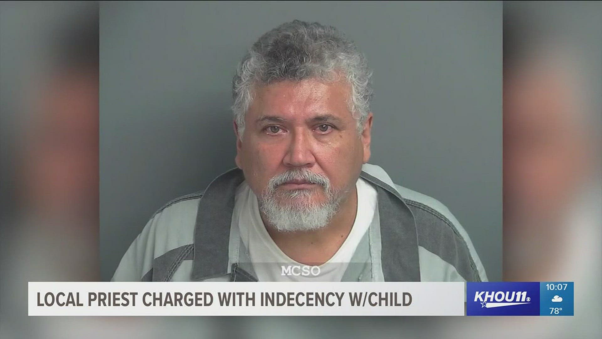 The priest of St John Fisher Catholic Church in Richmond, has been charged with four counts of indecency with a child, according to the Conroe Police Department. The alleges abuse happened at his previous parish, the Sacred Heart Catholic Church in Conroe