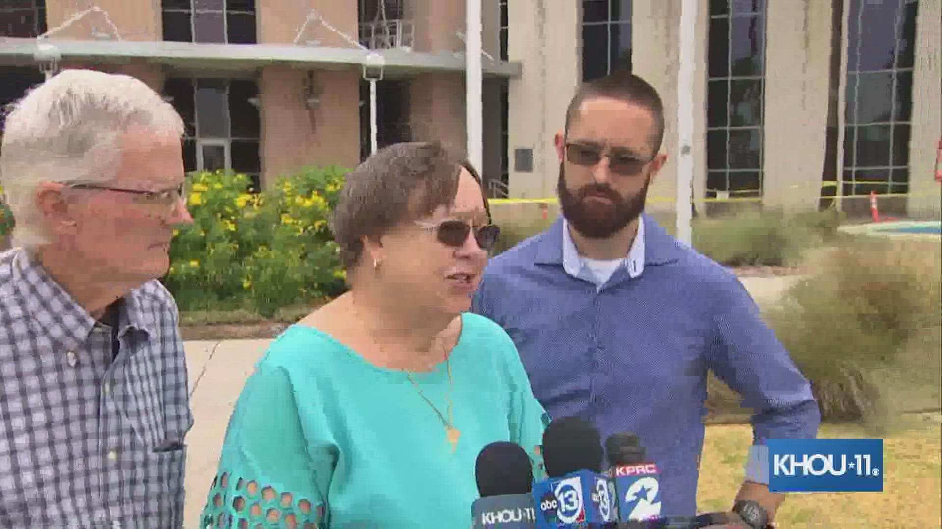 With her husband and son by her side, Gay Smither said she feels peace now that William Reece has been sentenced to life for killing Laura and Jessica Cain.