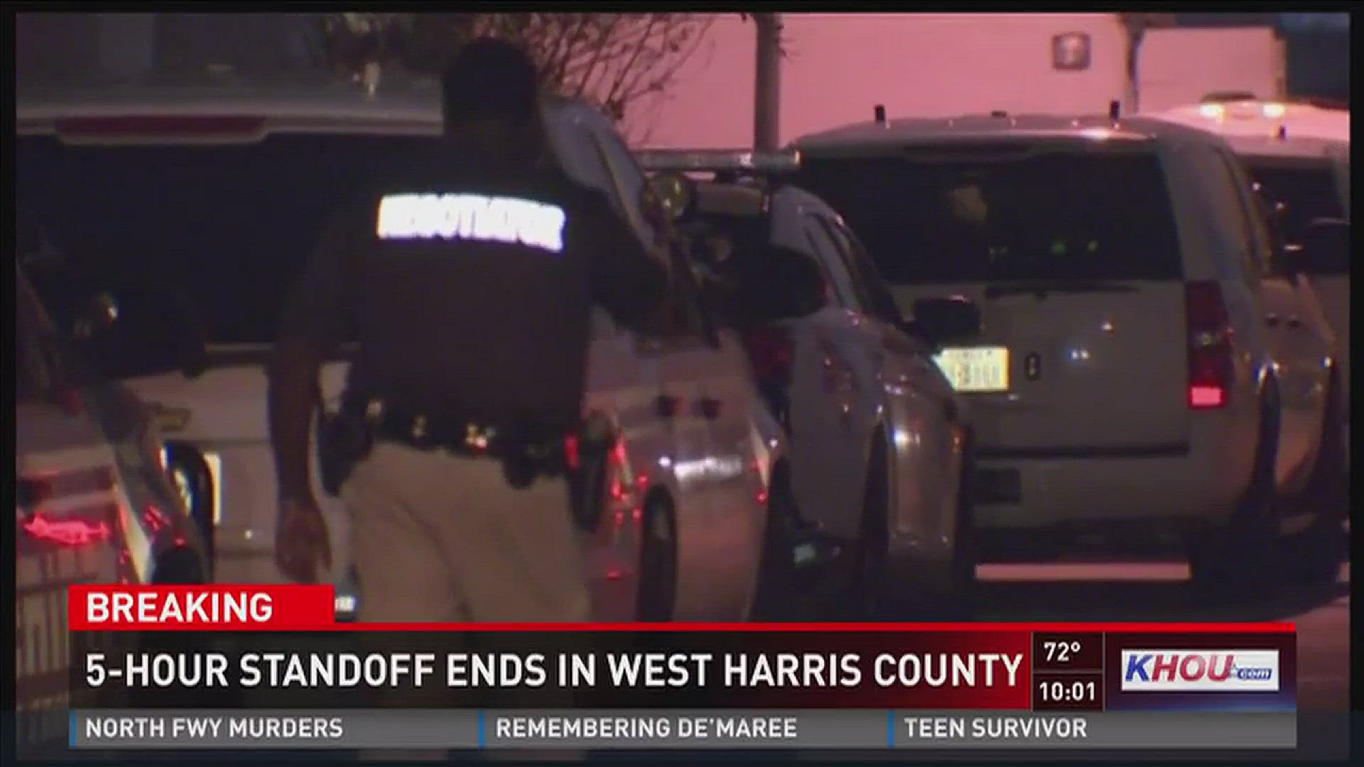 Man surrenders following hours-long standoff in west Harris Co. | khou.com