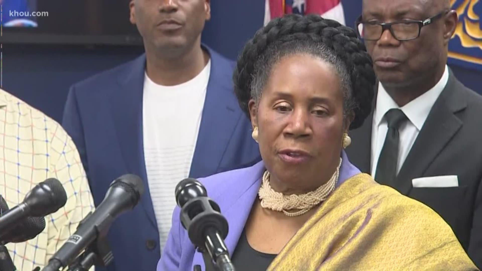 Houston Congresswoman Sheila Jackson Lee was front and center at a press conference Sunday regarding the killing of 7-year-old Jazmine Barnes.