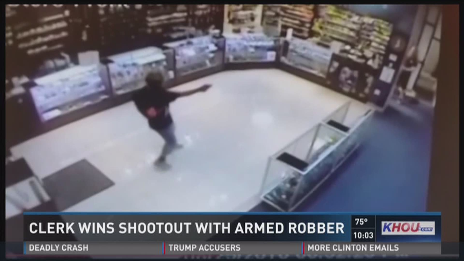 CCTV Footage Shows Customer Stealing Gunman's Loot During Armed Robbery