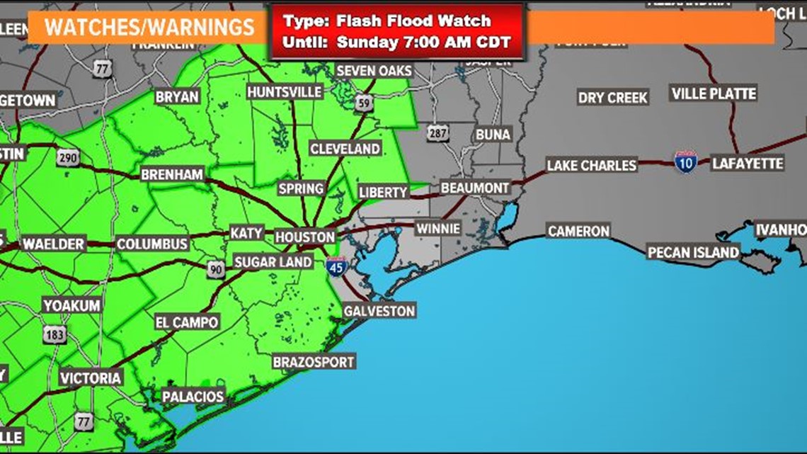 Houston Weather This Weekend Flash Flood Watch In Effect Khou Com