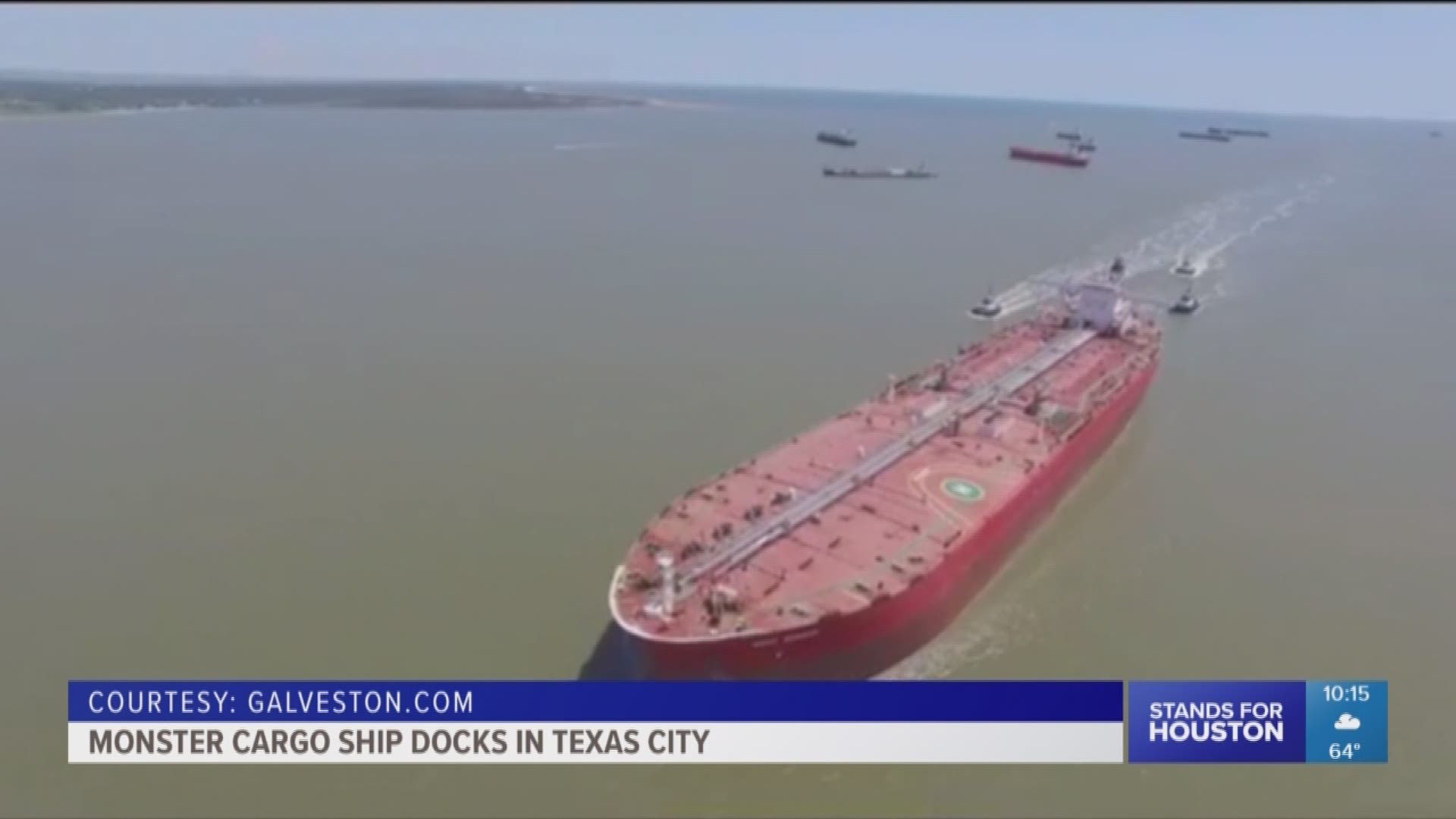 One of the largest tanker ships in the world has pulled into port in Texas City.
