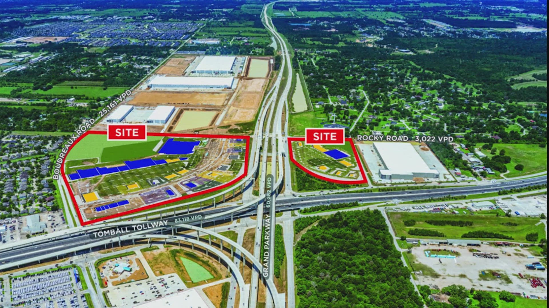 The areas along the Grand Parkway continue to develop, including near the junction with Highway 249, or the Tomball Tollway.