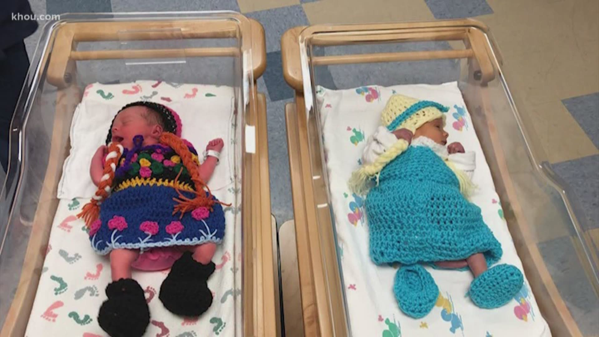 A hospital in Kansas shared photos of newborns dressed as characters from the movie "Frozen 2."