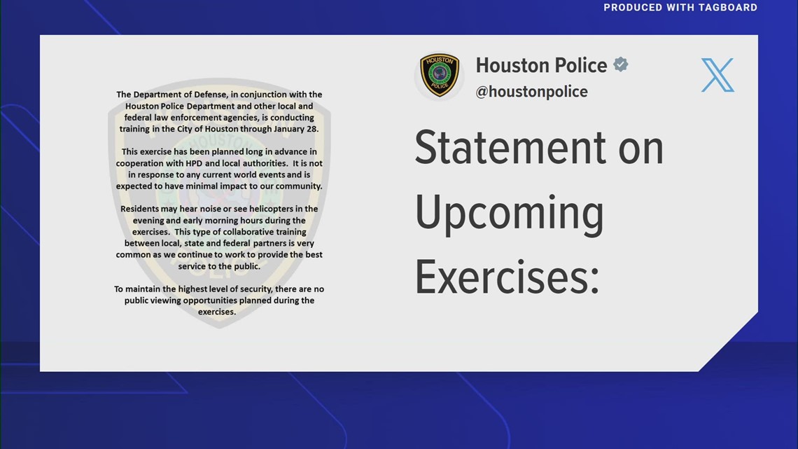Houston police drill: You may see helicopters and hear noises - Vimarsana News