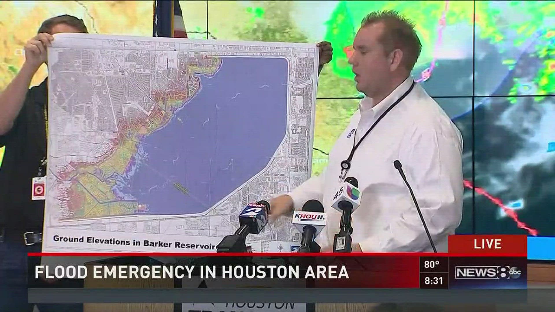 A voluntary evacuation order is in effect for areas surrounding the Barker and Addicks reservoirs as the Army Corps of Engineers completes controlled releases of water to relieve pressure on the dams. 8/27 9 p.m.