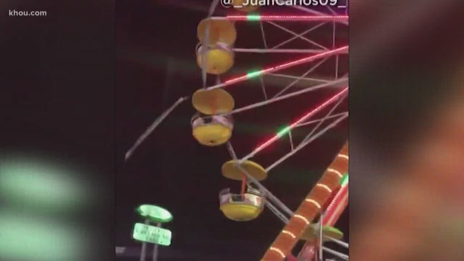 Metal beam falls from Ferris wheel in La Marque