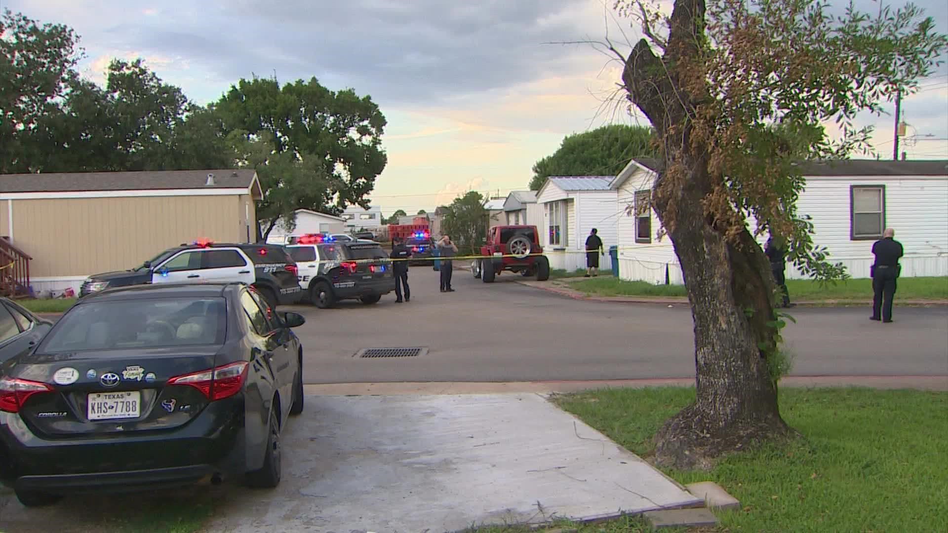 Four people were shot Sunday at a mobile home park in southeast Houston, according to police.