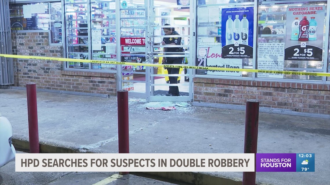 HPD searches for suspects in double robbery in NW Houston | khou.com