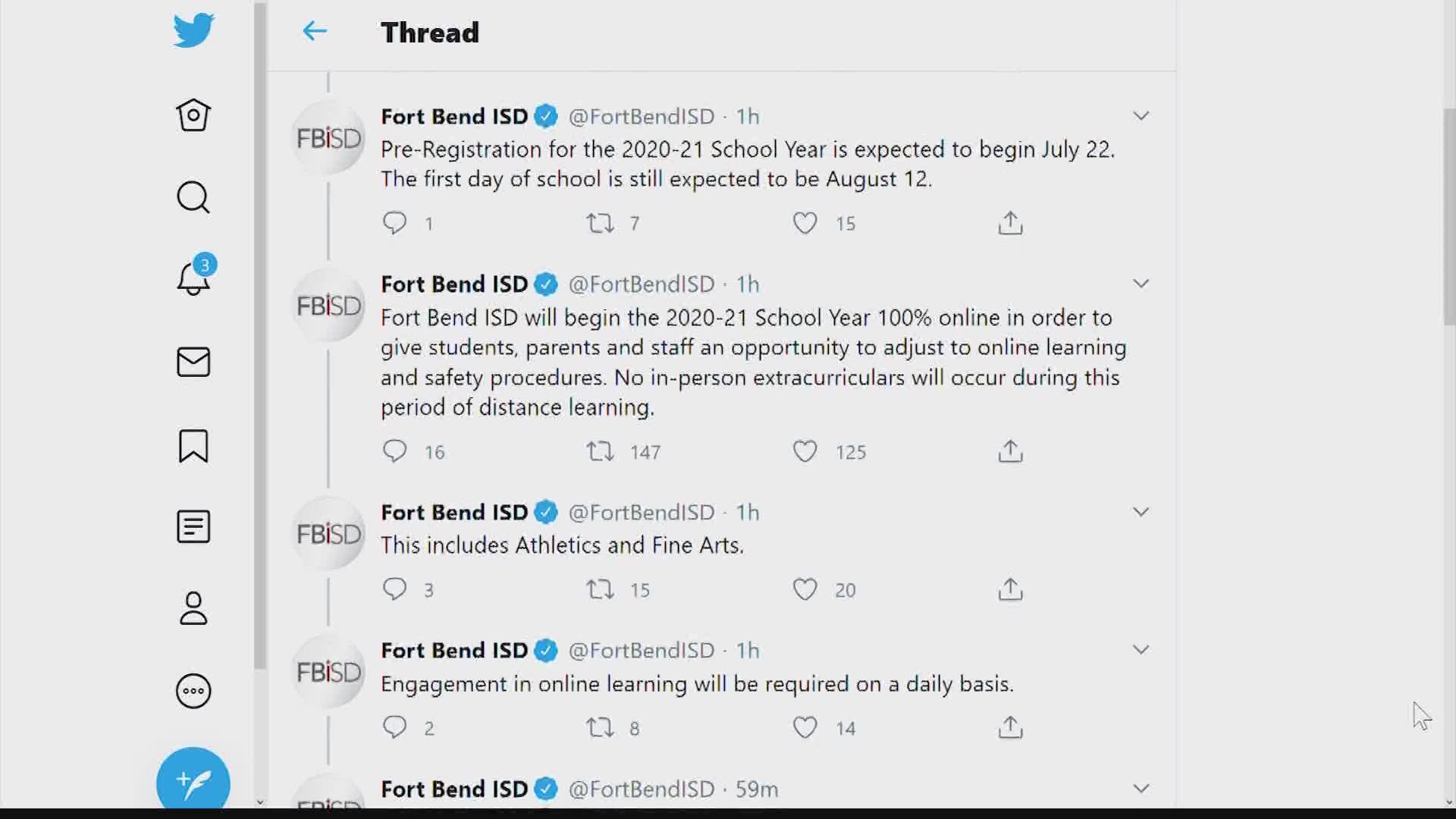 There will be no in-person learning going on in Fort Bend ISD to start the 2020-21 school year.