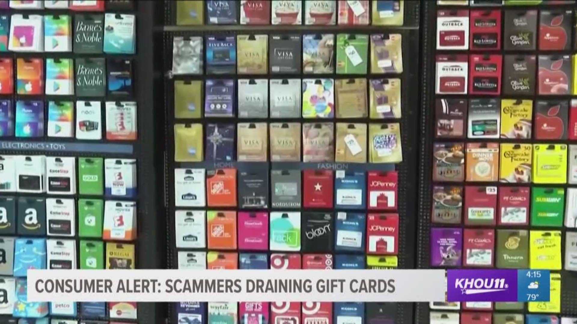 Criminals are now stealing codes and numbers from gift cards in stores and using them before the customers who actually buy them get a chance. 