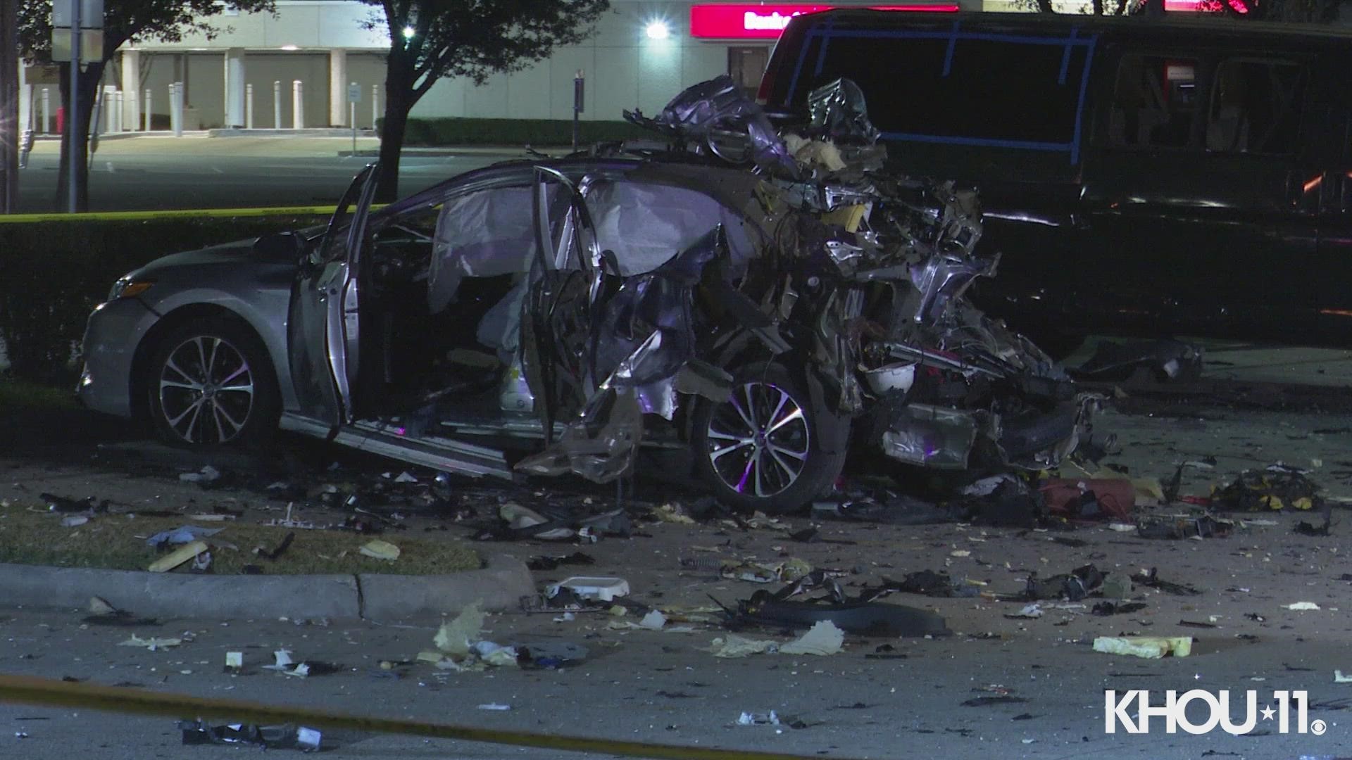 The explosion happened Friday night in a Sonic Drive-In parking lot in northwest Houston.