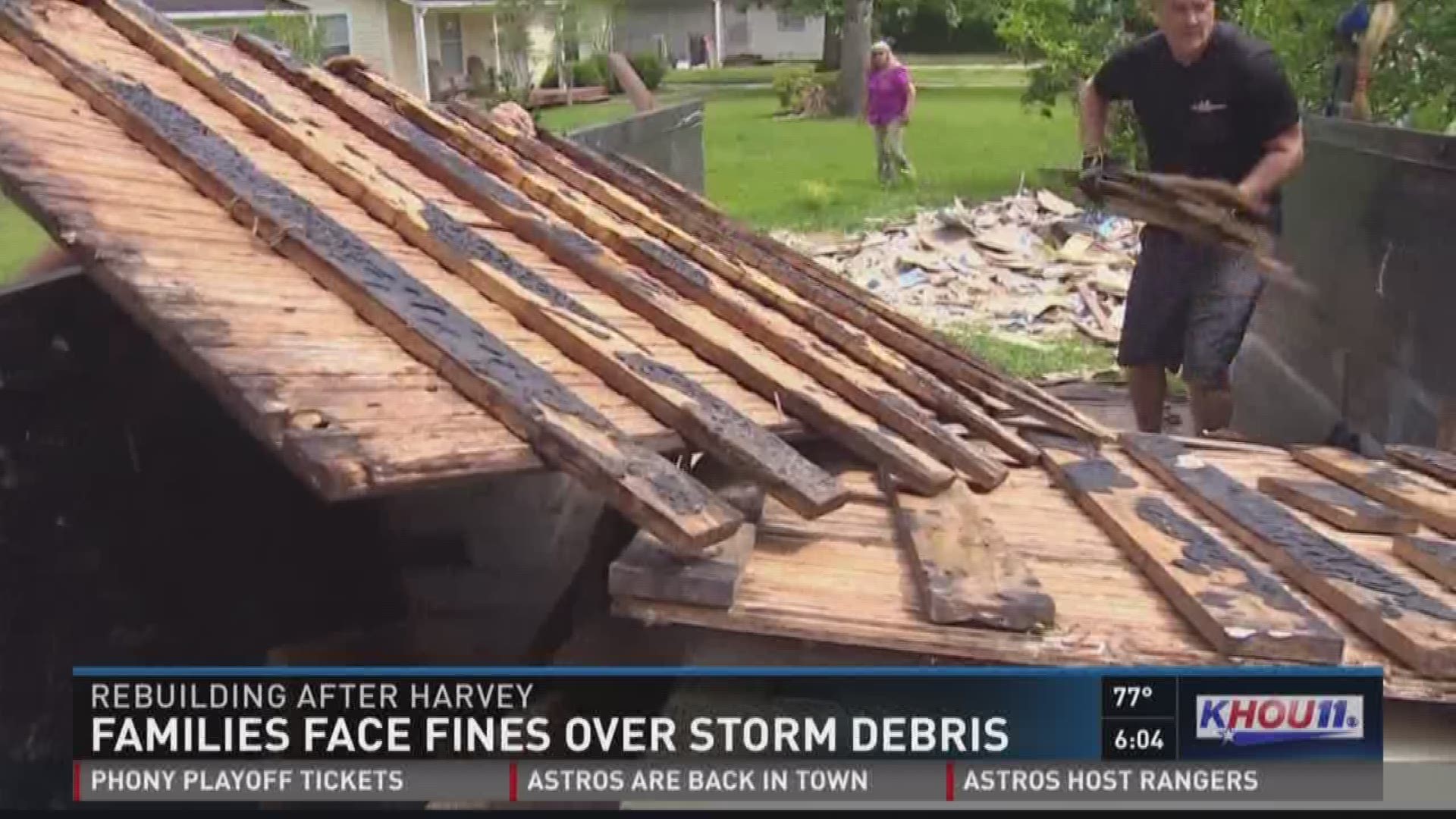 The City of Dickinson is cracking down on people who are not picking up piles of debris after Hurricane Harvey.