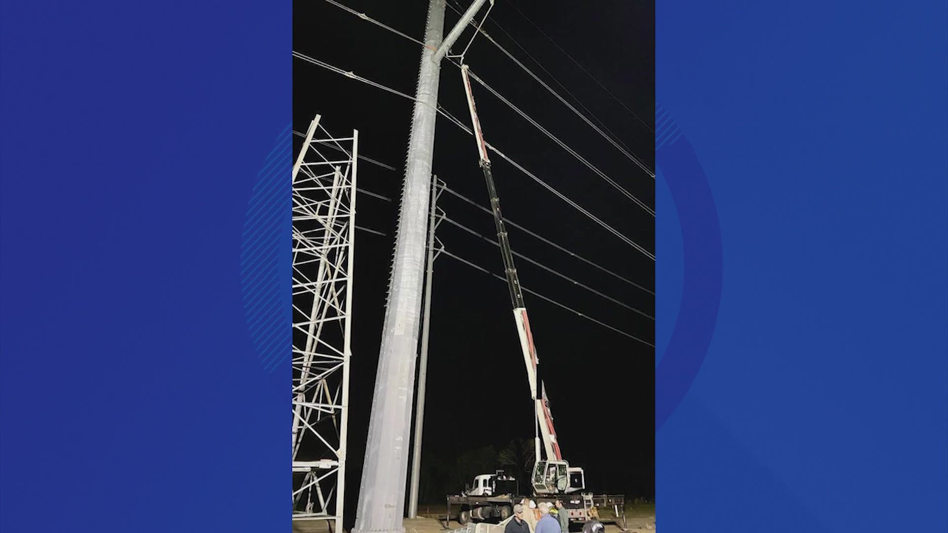 The Chambers County Sheriff's Office said the victims were working on a high-voltage transmission line early Sunday near FM 1942 and Hatcherville.