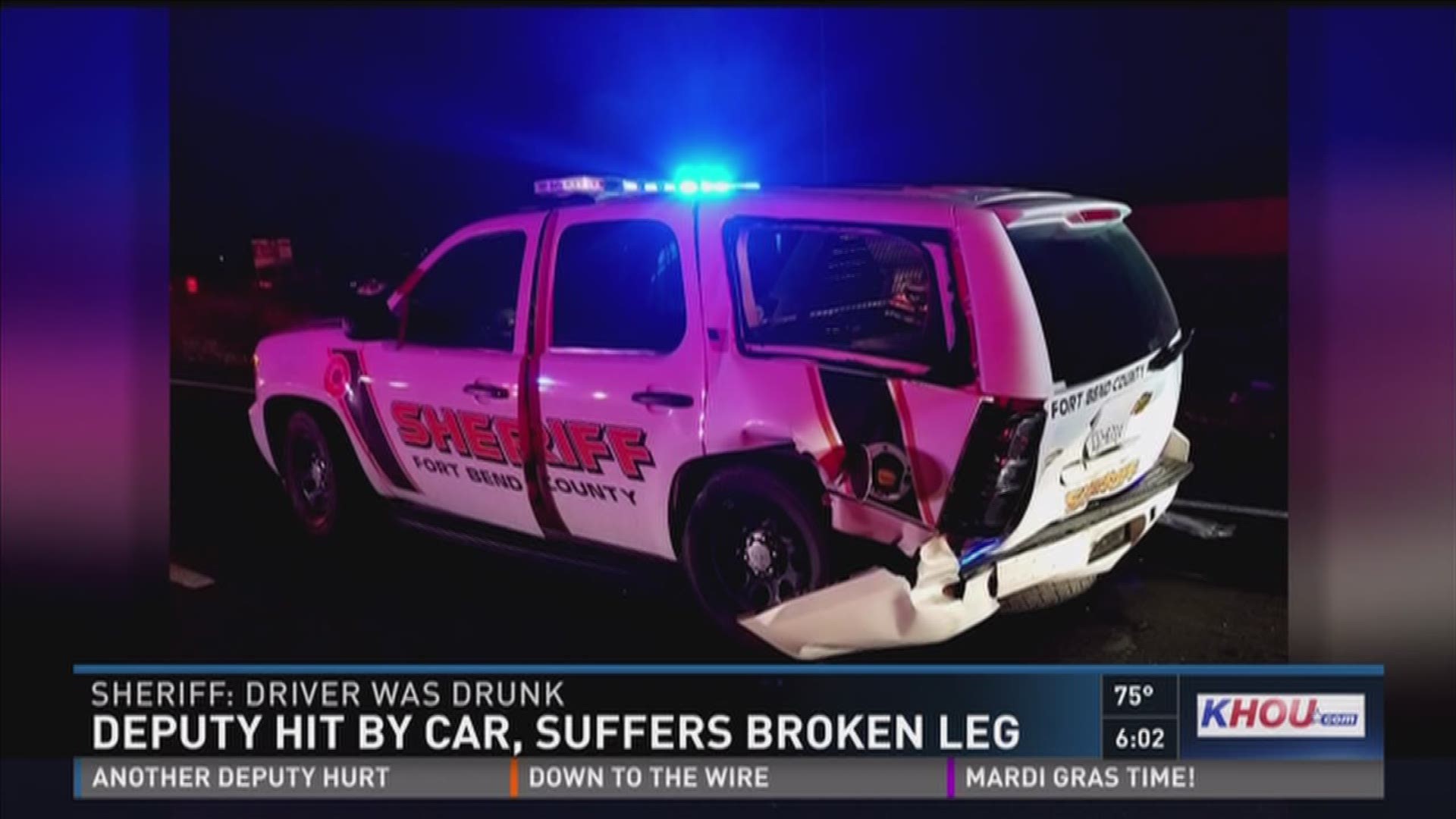 Fort Bend Sheriff's Deputy injured by alleged drunk driver | khou.com