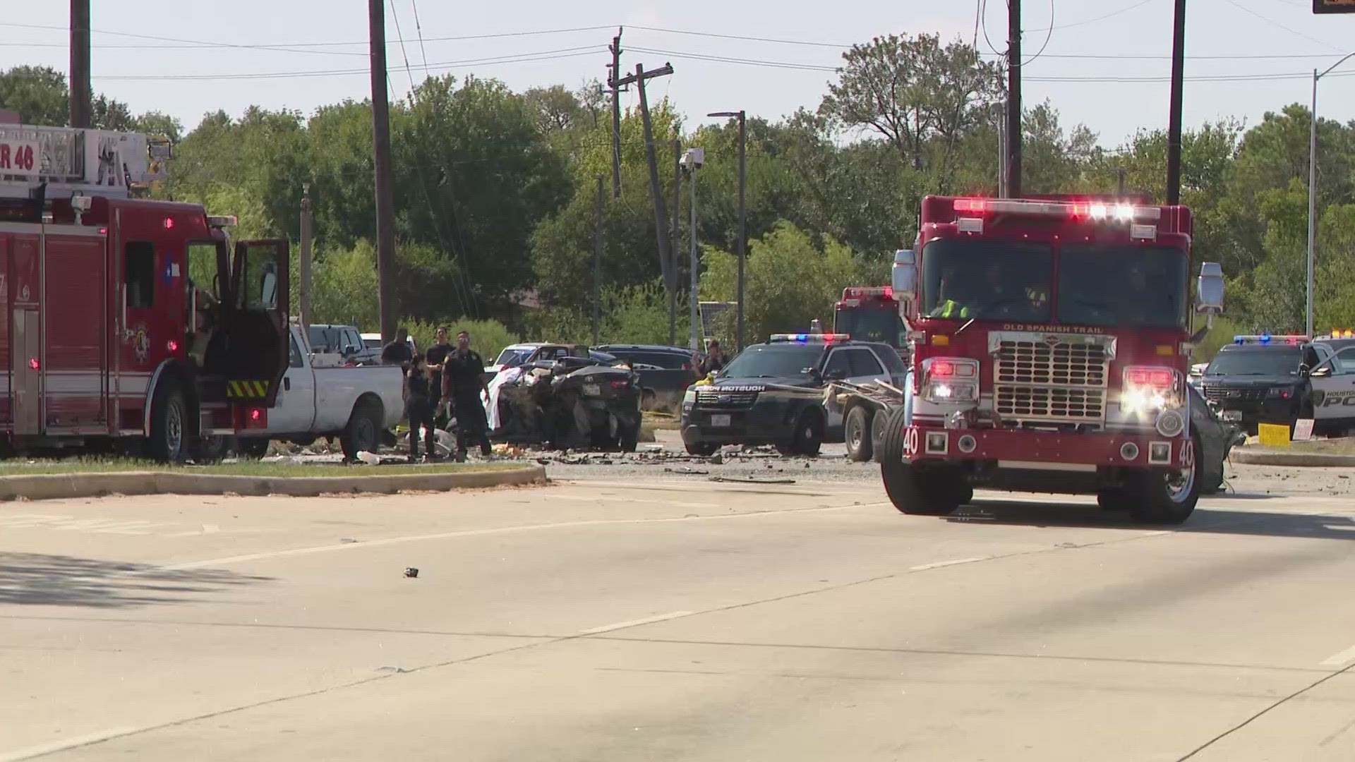 Police have not released her name but said she was the mother to a Houston Police Department sergeant. A suspect involved in the crash has been charged with murder.
