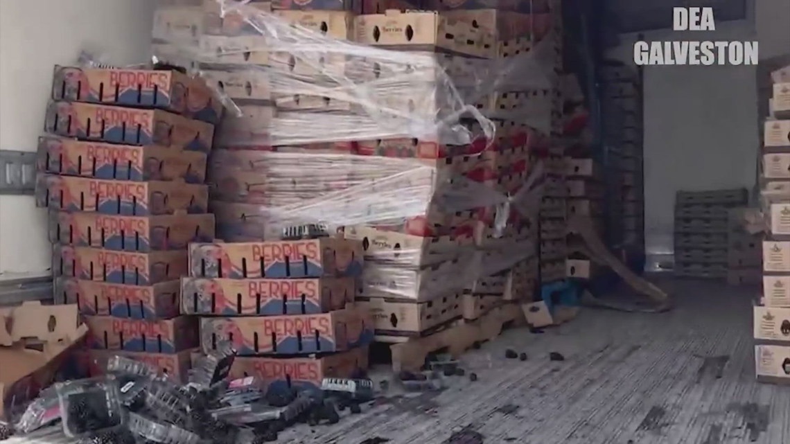 Nearly 500 pounds of meth found hidden in shipment of berries in Galveston, DEA says