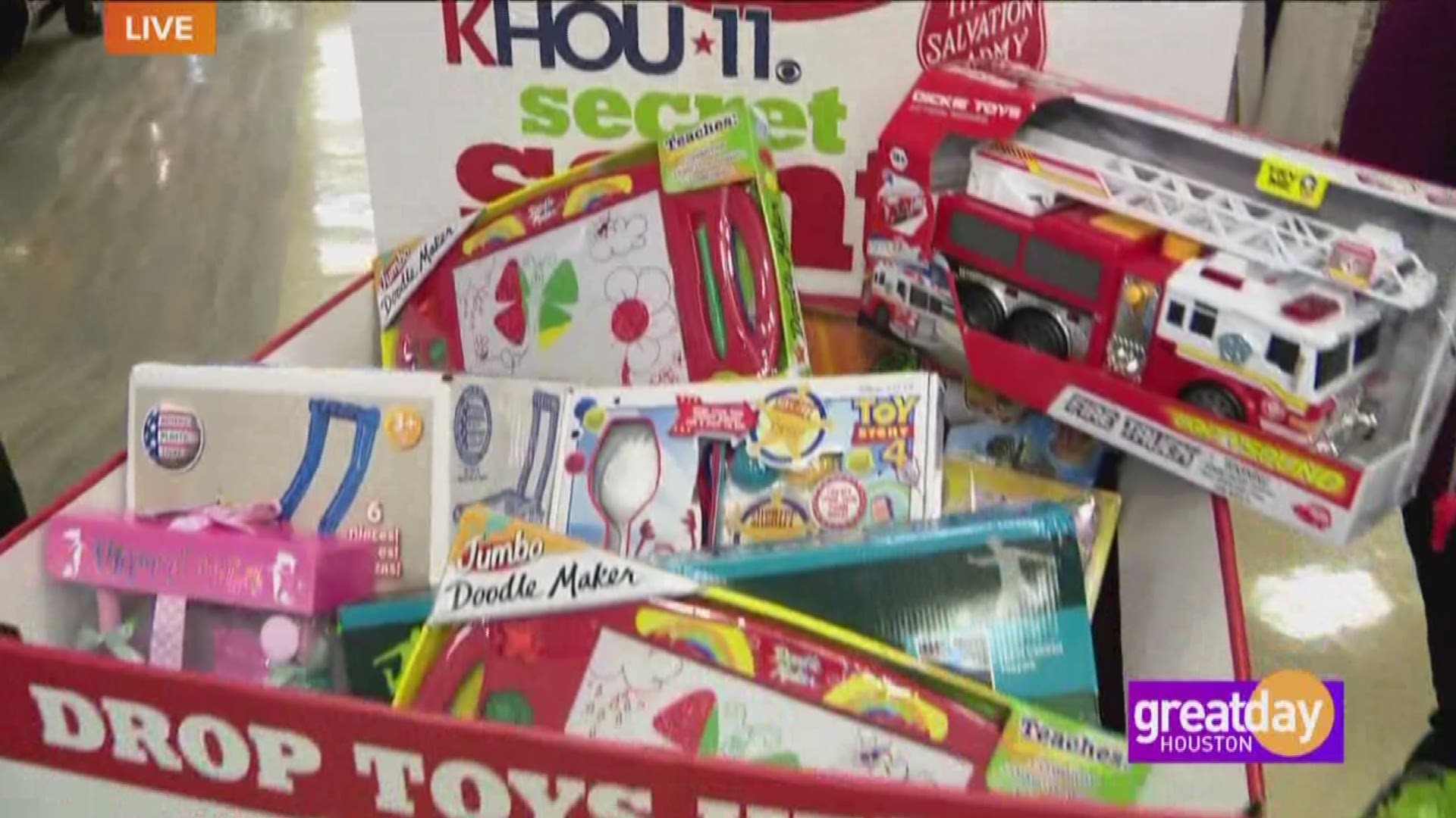 Kick off the holidays by giving to a child in need!  Randalls is stocked with great gift ideas and is a drop-off point for the KHOU Secret Santa Toy Drive!
