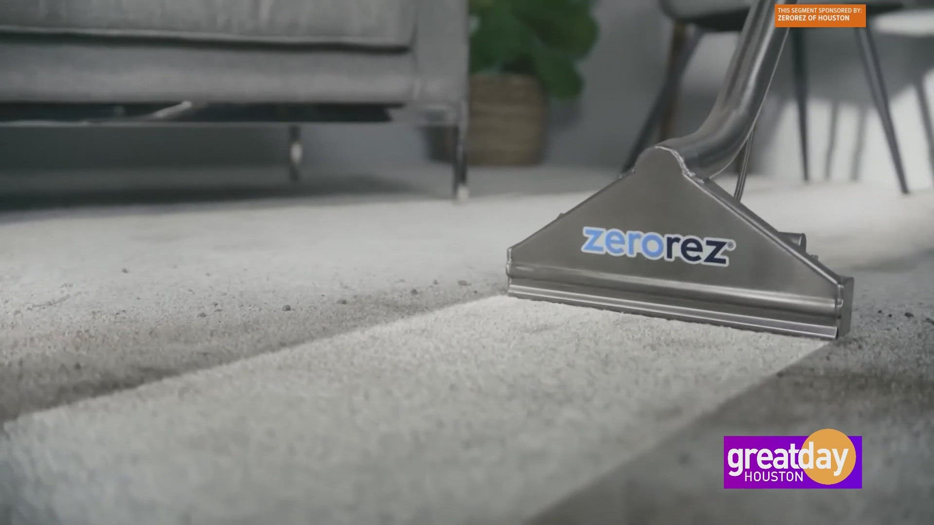 Kyle Peterson, General Manager of Zerorez of Houston, shows how Zerorez can clean your floors without toxic chemicals or detergents, leaving carpets residue free.
