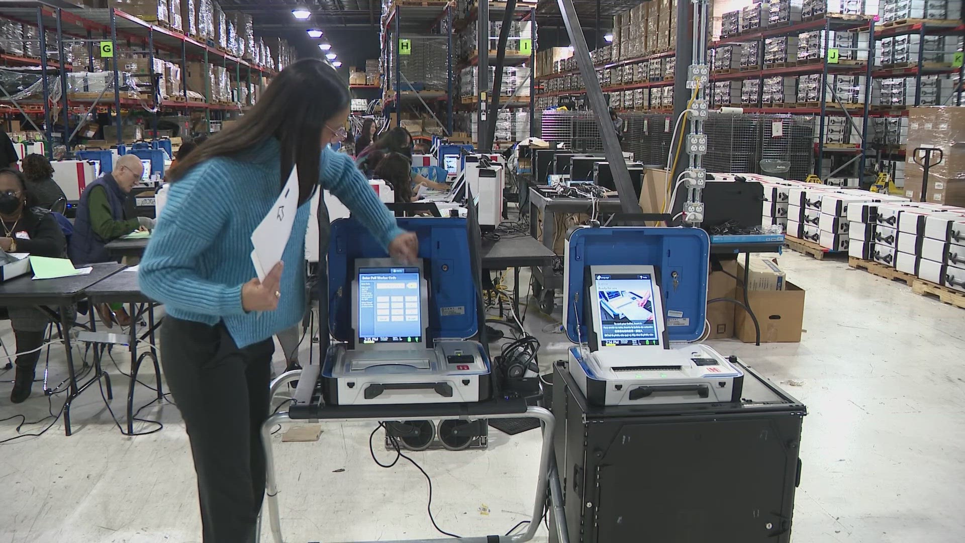 On Wednesday, Harris County election officials conducted the logic and accuracy testing for voting machines as required by state law.