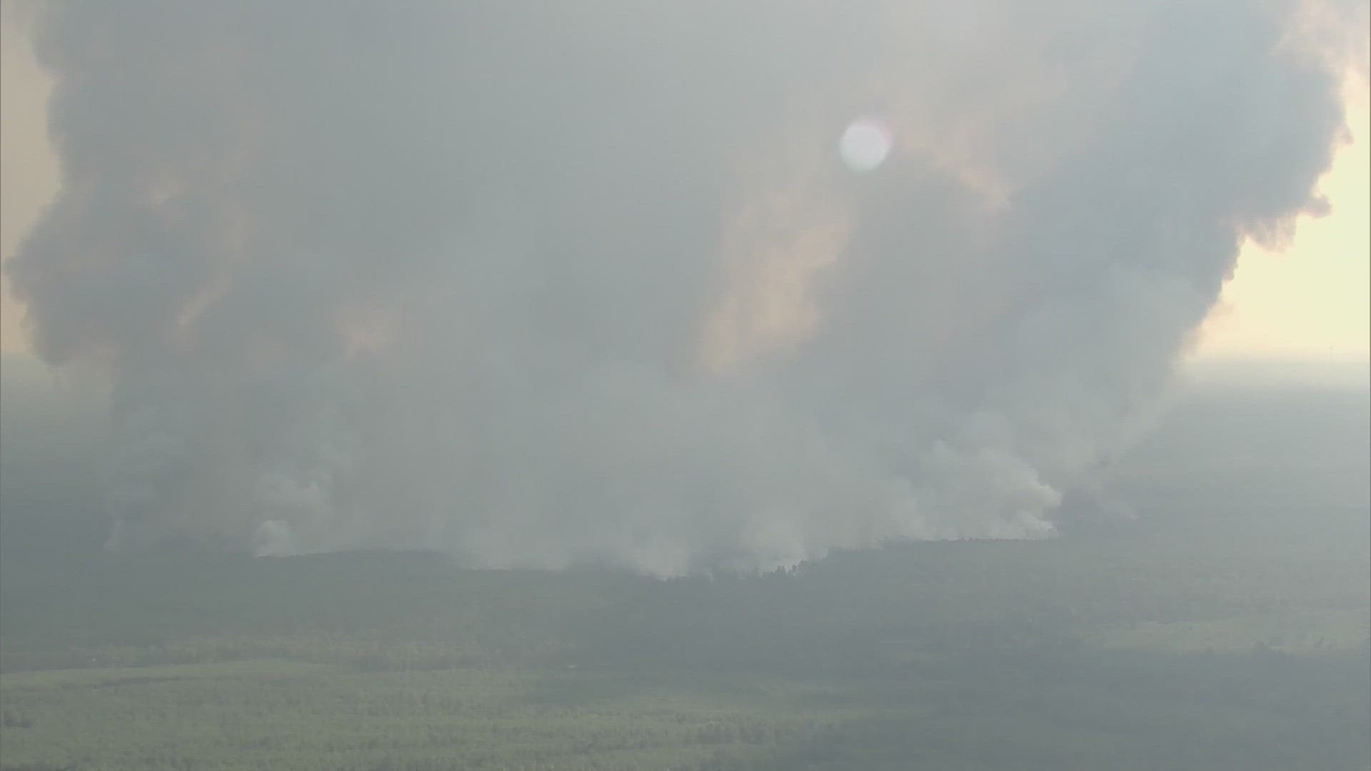 Evacuation orders have been lifted as the Game Preserve Fire continues to burn north of Huntsville.