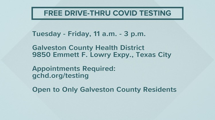 Galveston County opens free drive-thru COVID-19 testing site