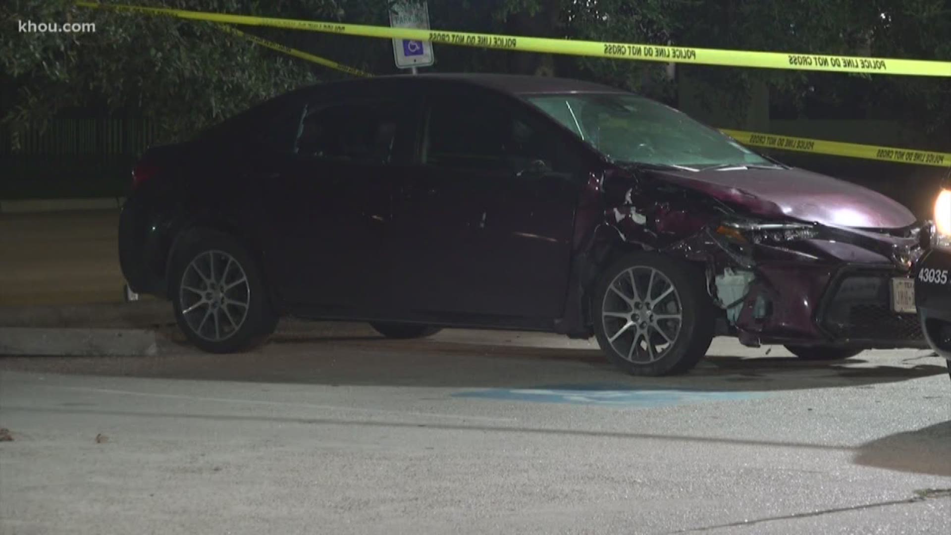 A woman who struck two people, one fatally, in a southwest Houston roadway overnight initially left the scene but later returned, police said.